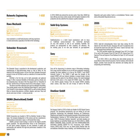 Euro Cine Expo 2023 Showguide 第 10 页