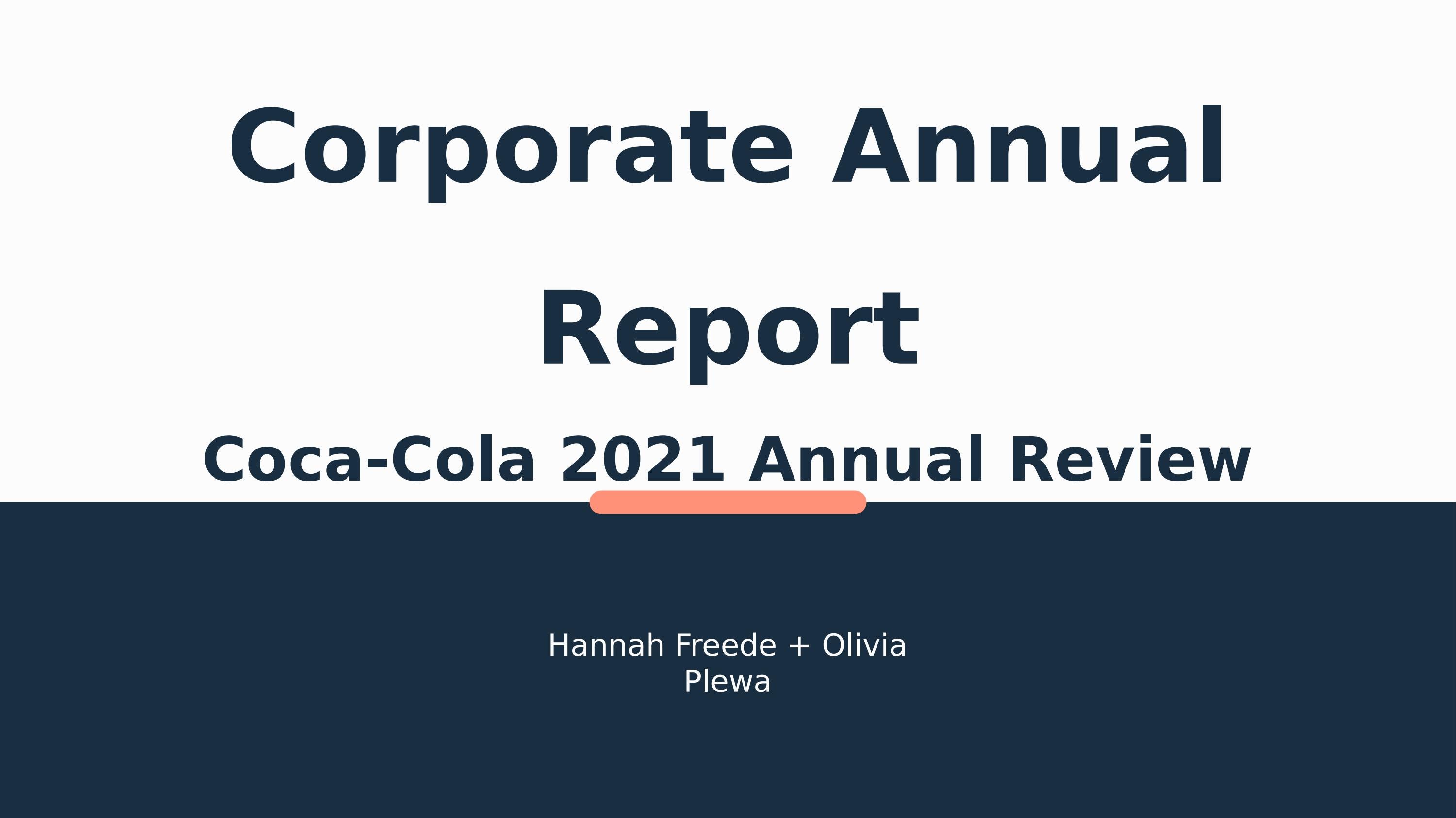 CocaCola Annual Report by Hannah Freede Issuu