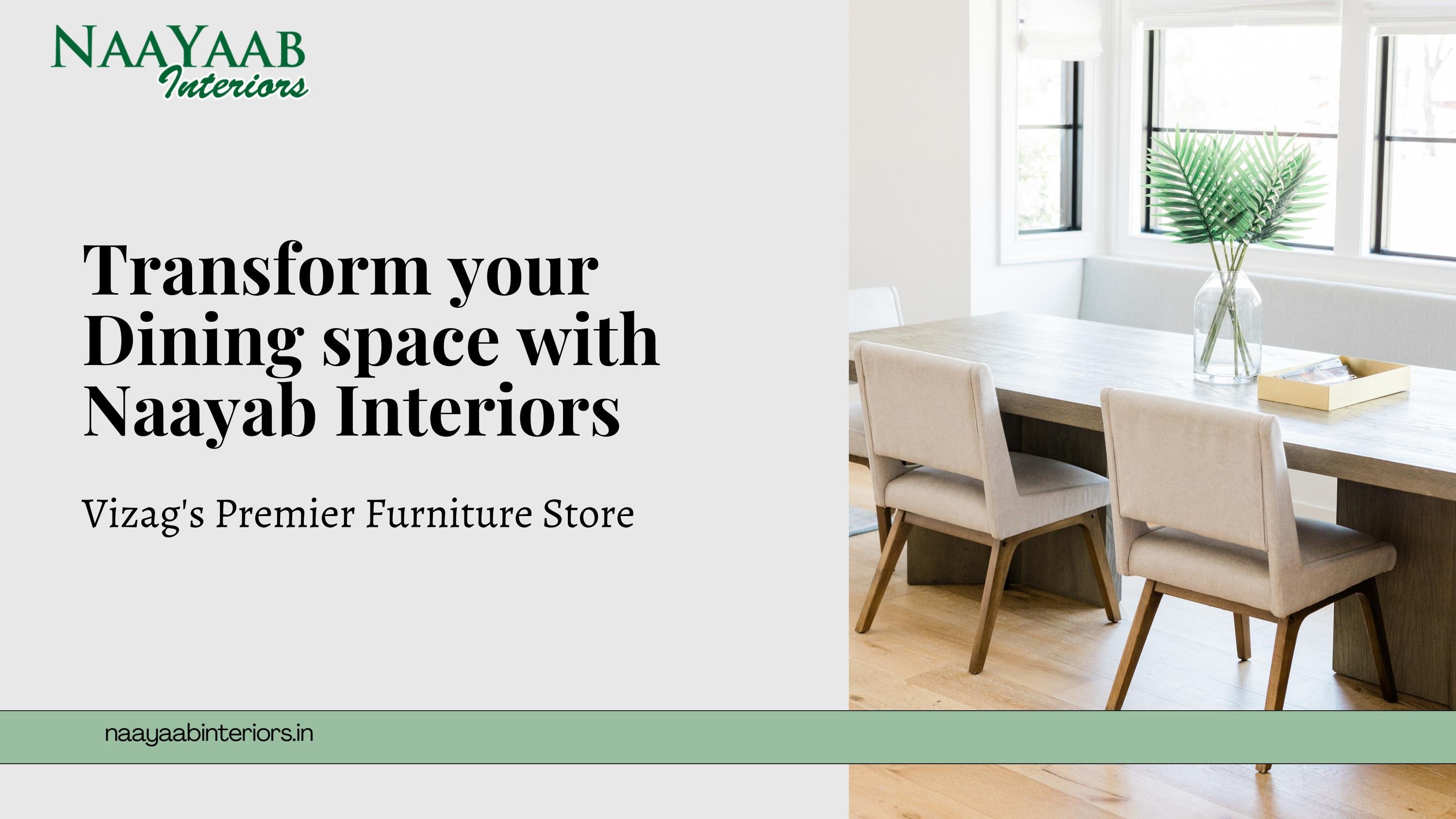 Stylish Dining Tables for Every Home Naayaab Interiors, Vizag by