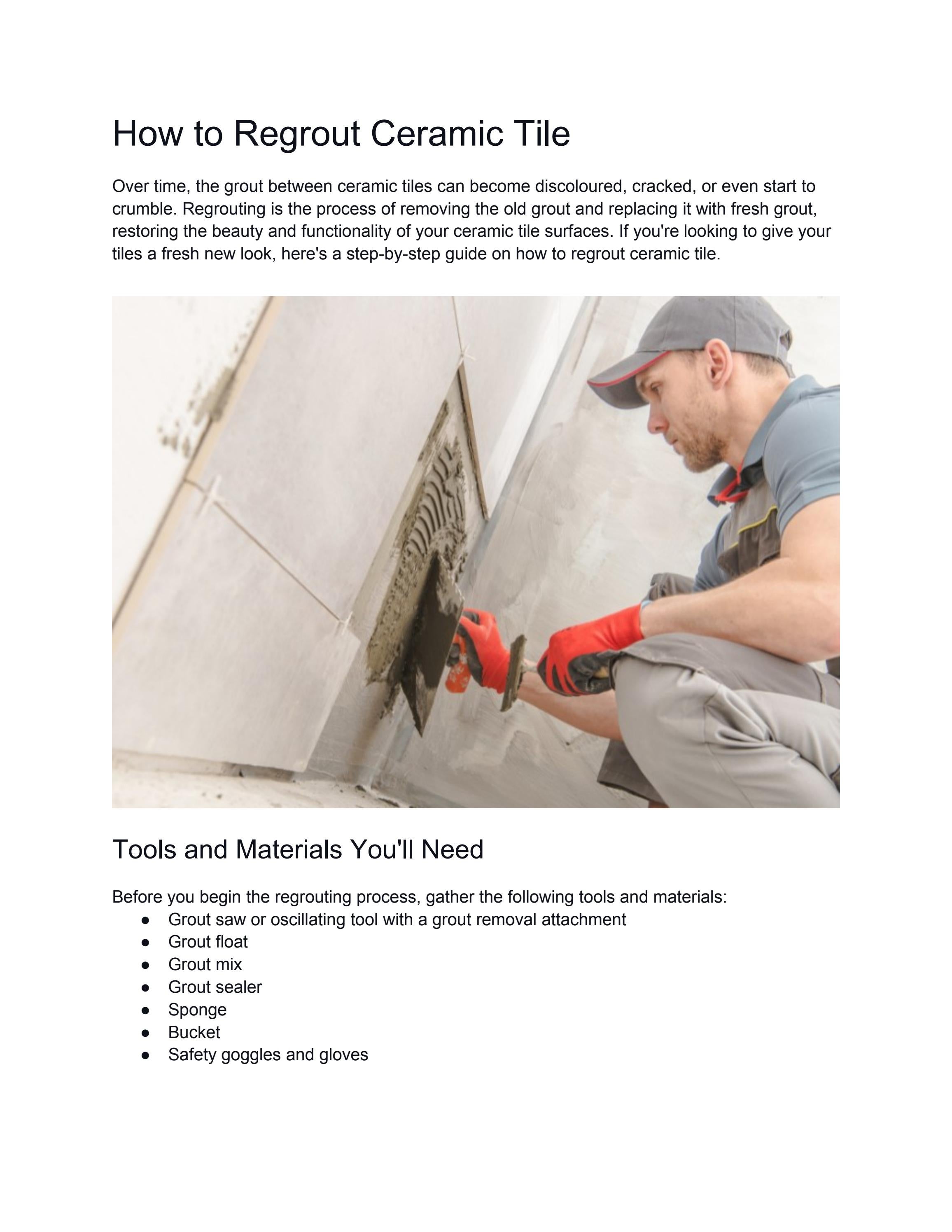 How to Regrout Ceramic Tile by intialtiles Issuu