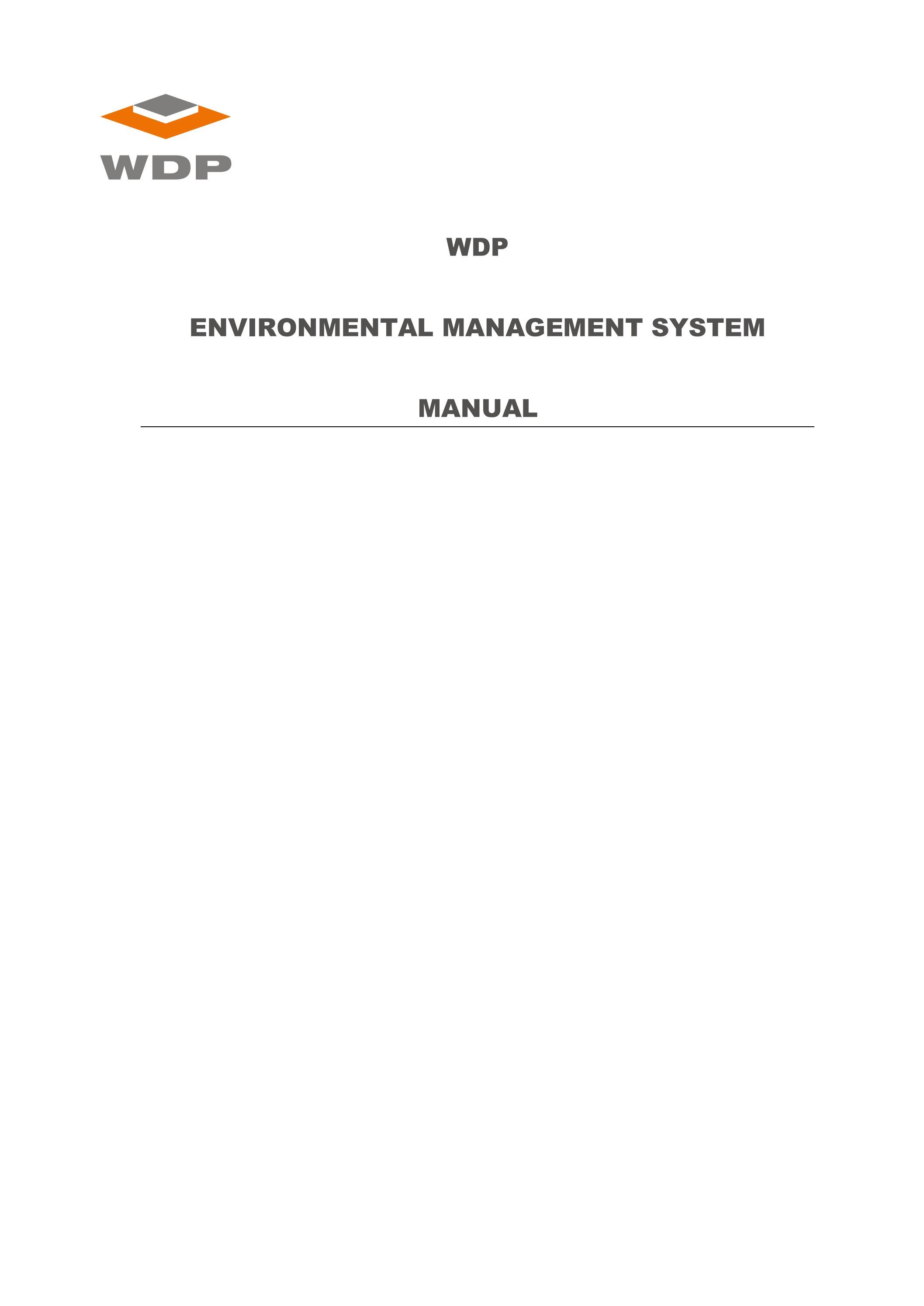 Environmental Management System_Manual by WDP Warehouses with Brains
