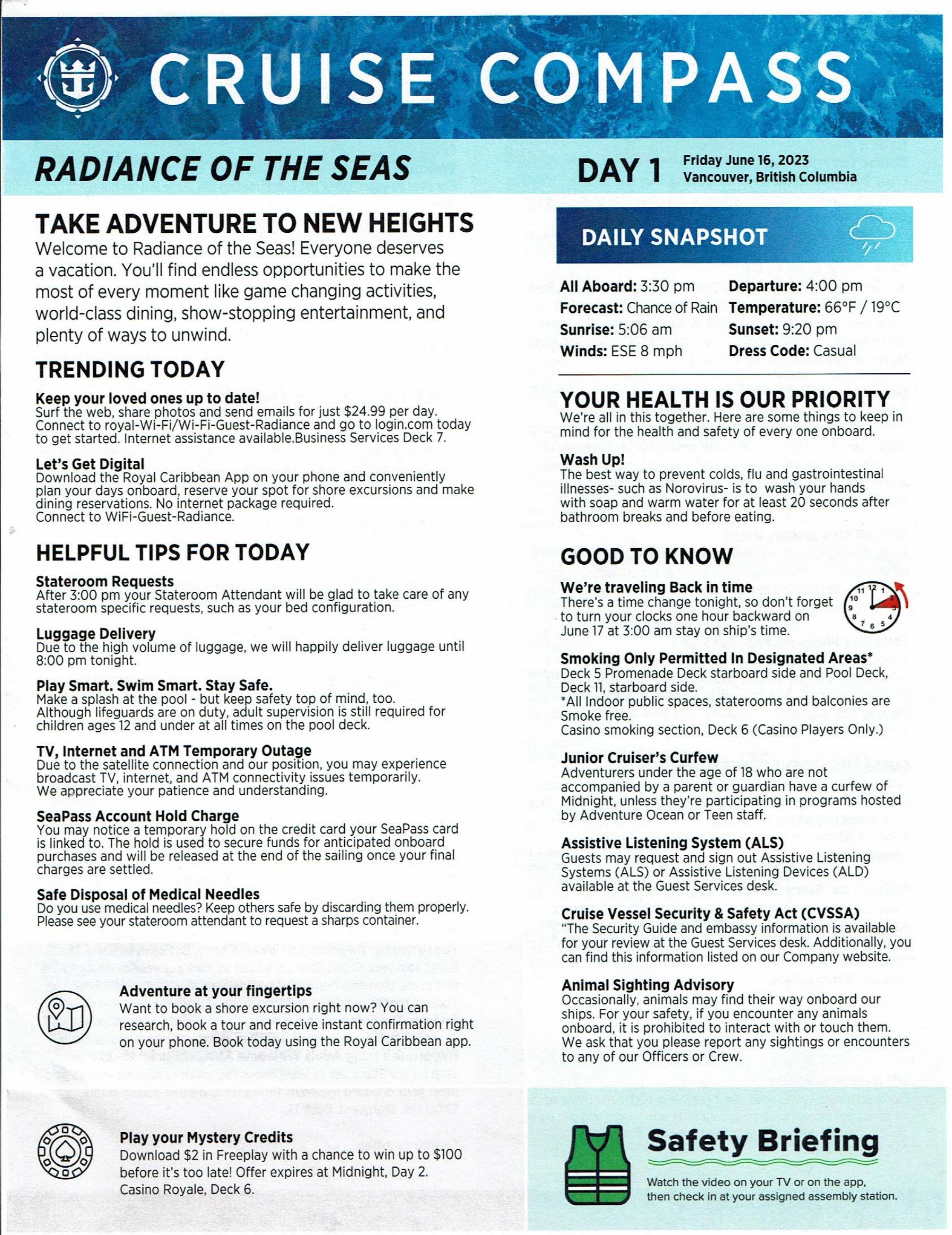 Radiance Of The Seas 7 night Northbound Alaska And Hubbard Glacier 