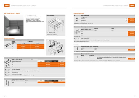 Blum LEGRABOX - Ordering and planning information 第 14 页