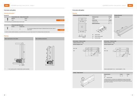 Blum LEGRABOX - Ordering and planning information 第 21 页
