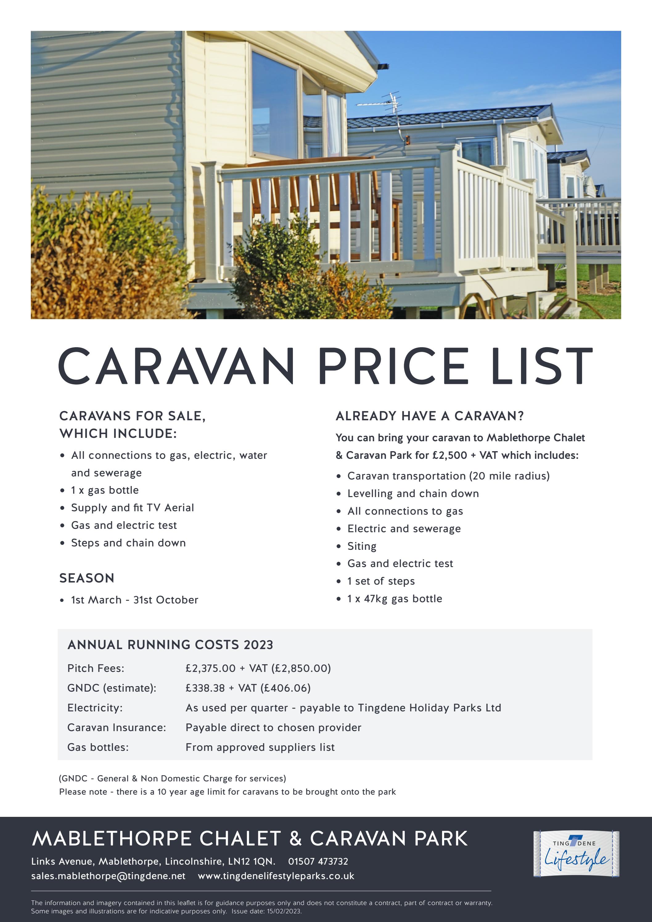 Mablethorpe Caravan Price List 2023 by Tingdene Group Issuu
