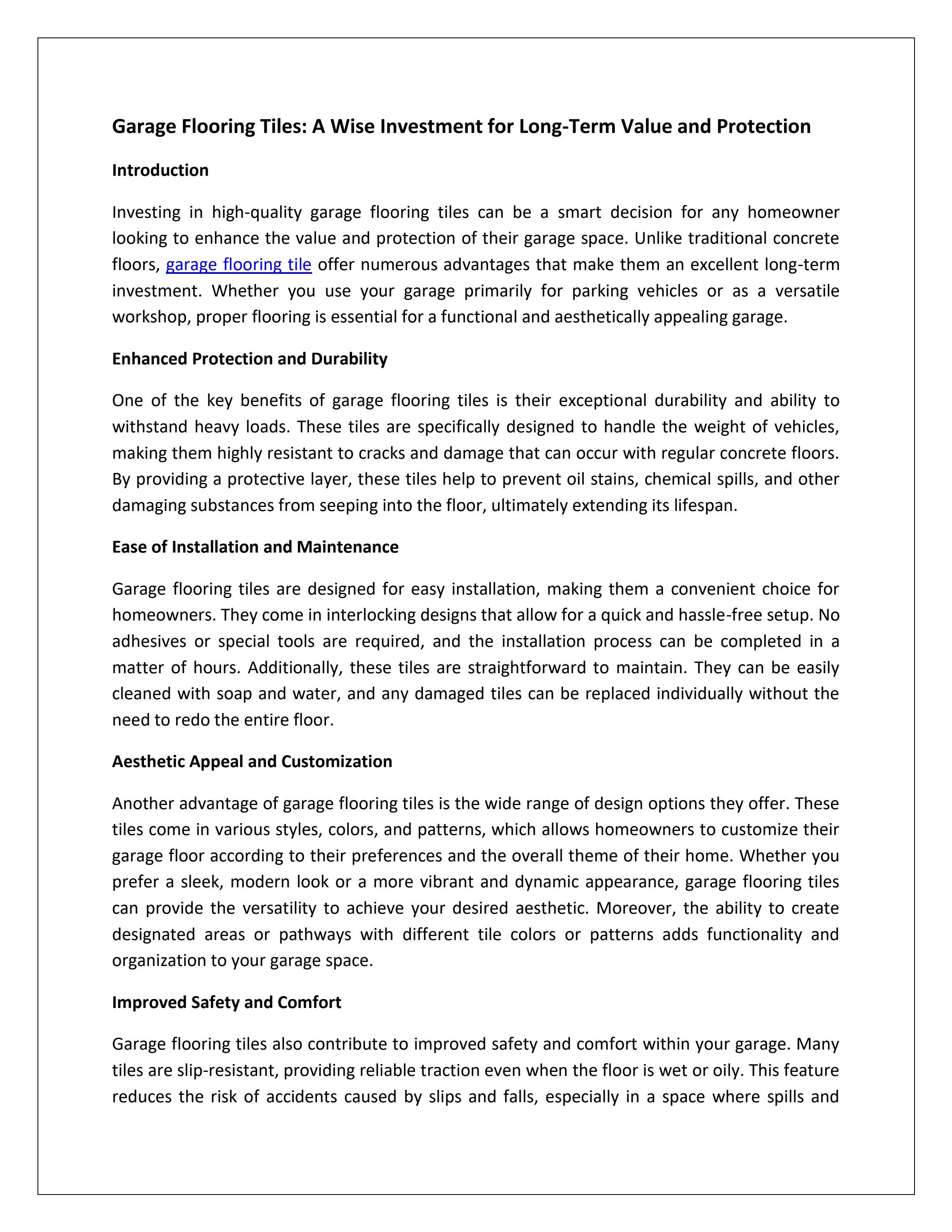 Garage Flooring Tile by Niya Arora Issuu