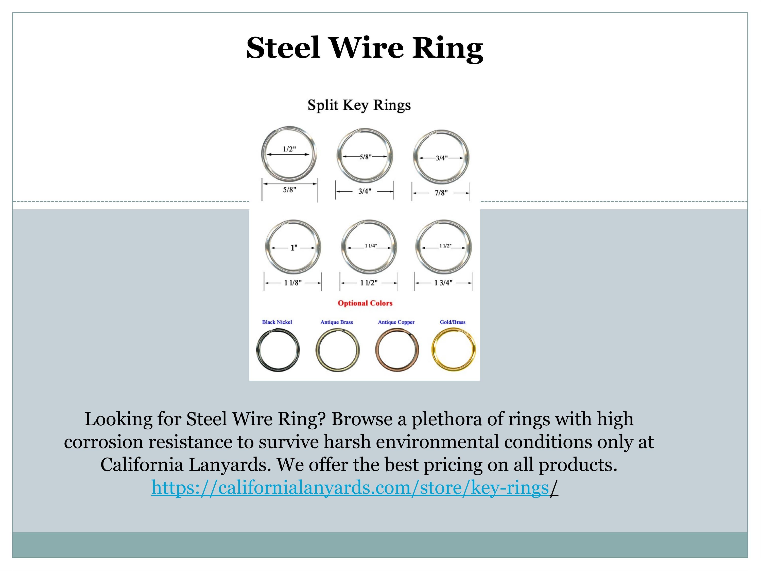 Steel Wire Ring by California Lanyards - Issuu