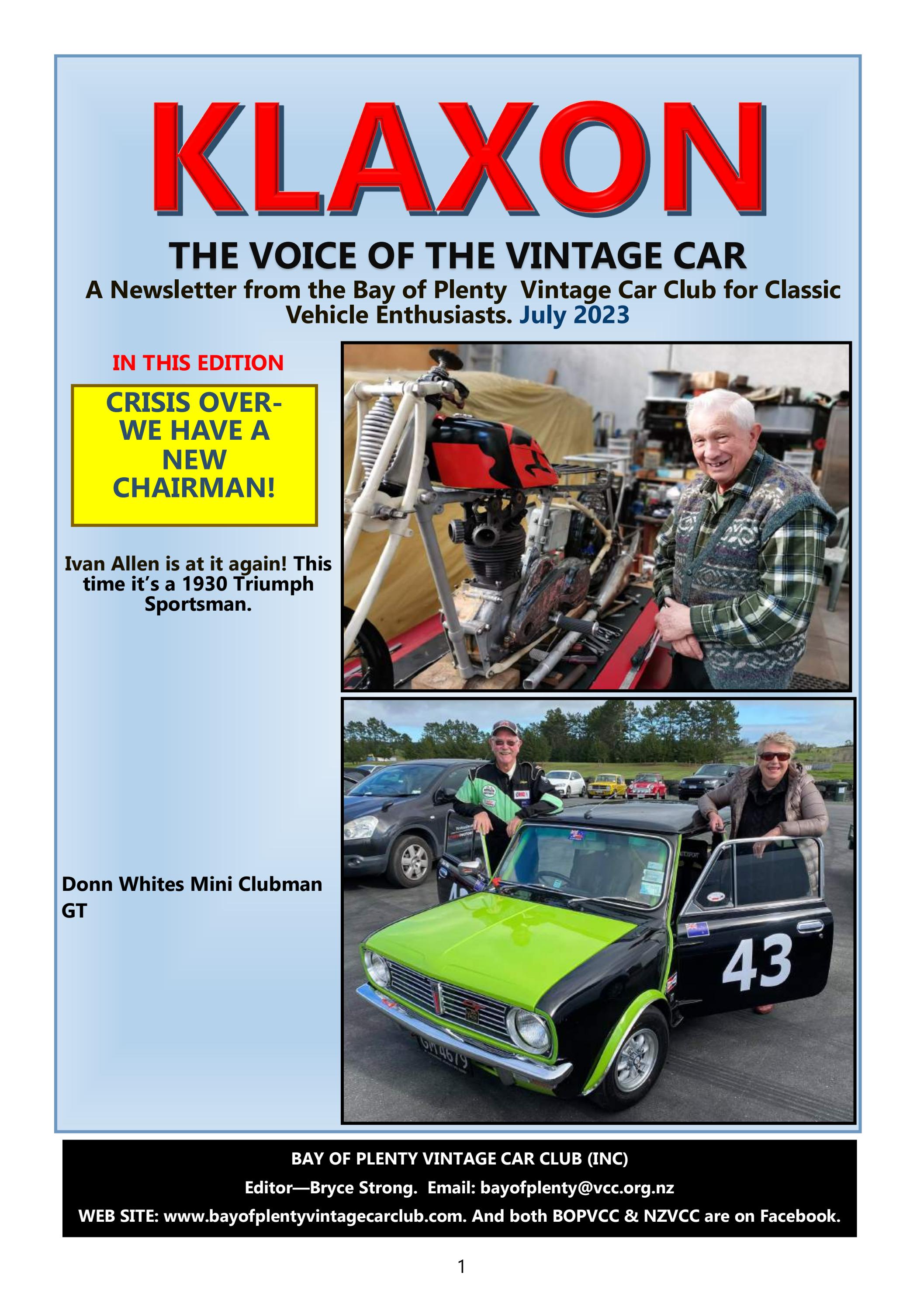 VCC BOP KLAXON JULY 2023 by Vintage Car Club of New Zealand Issuu