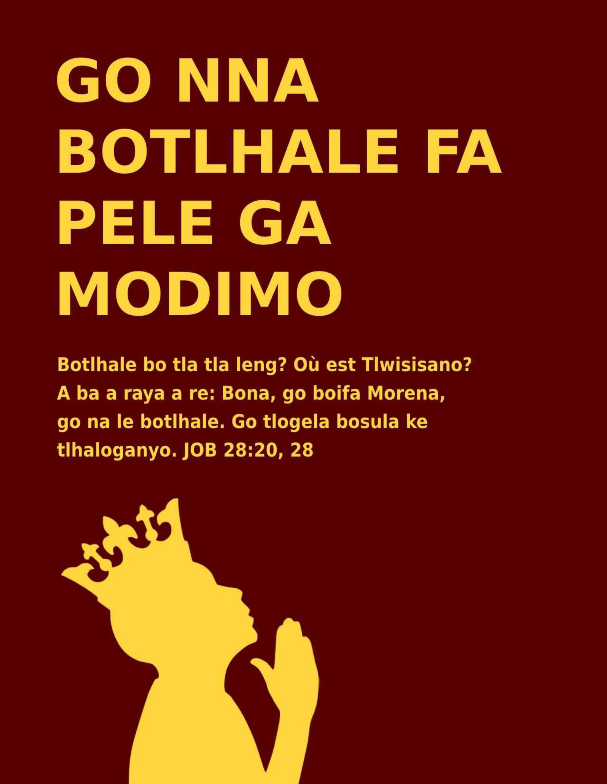 Setswana Tswana True Wisdom Tract by Filipino Tracts and Literature ...