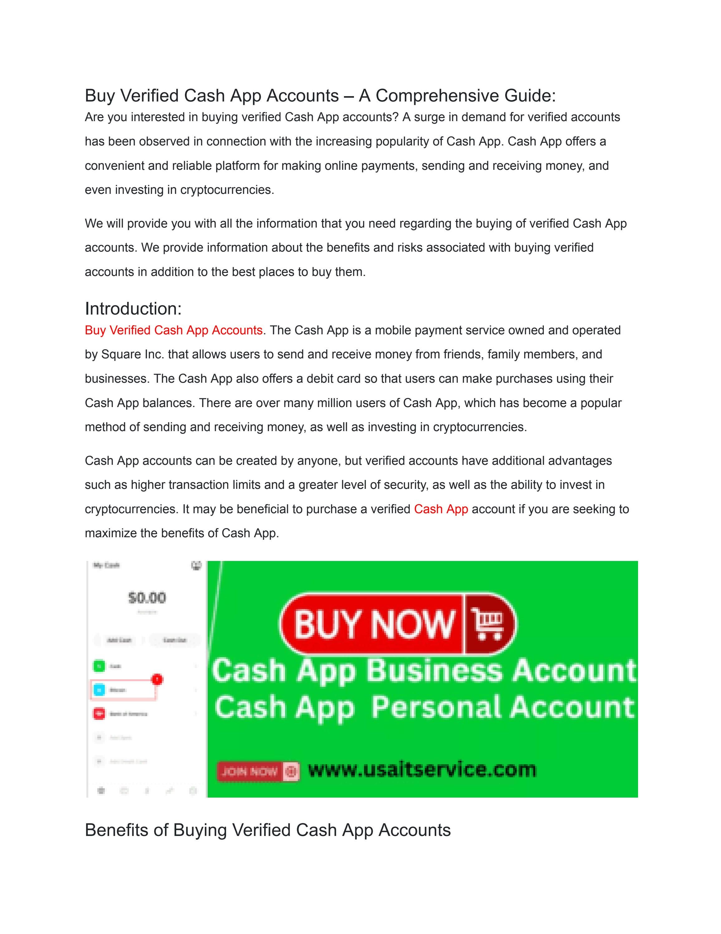 Buy Verified Cash App Accounts by Buy Verified Cash App Accounts - Issuu