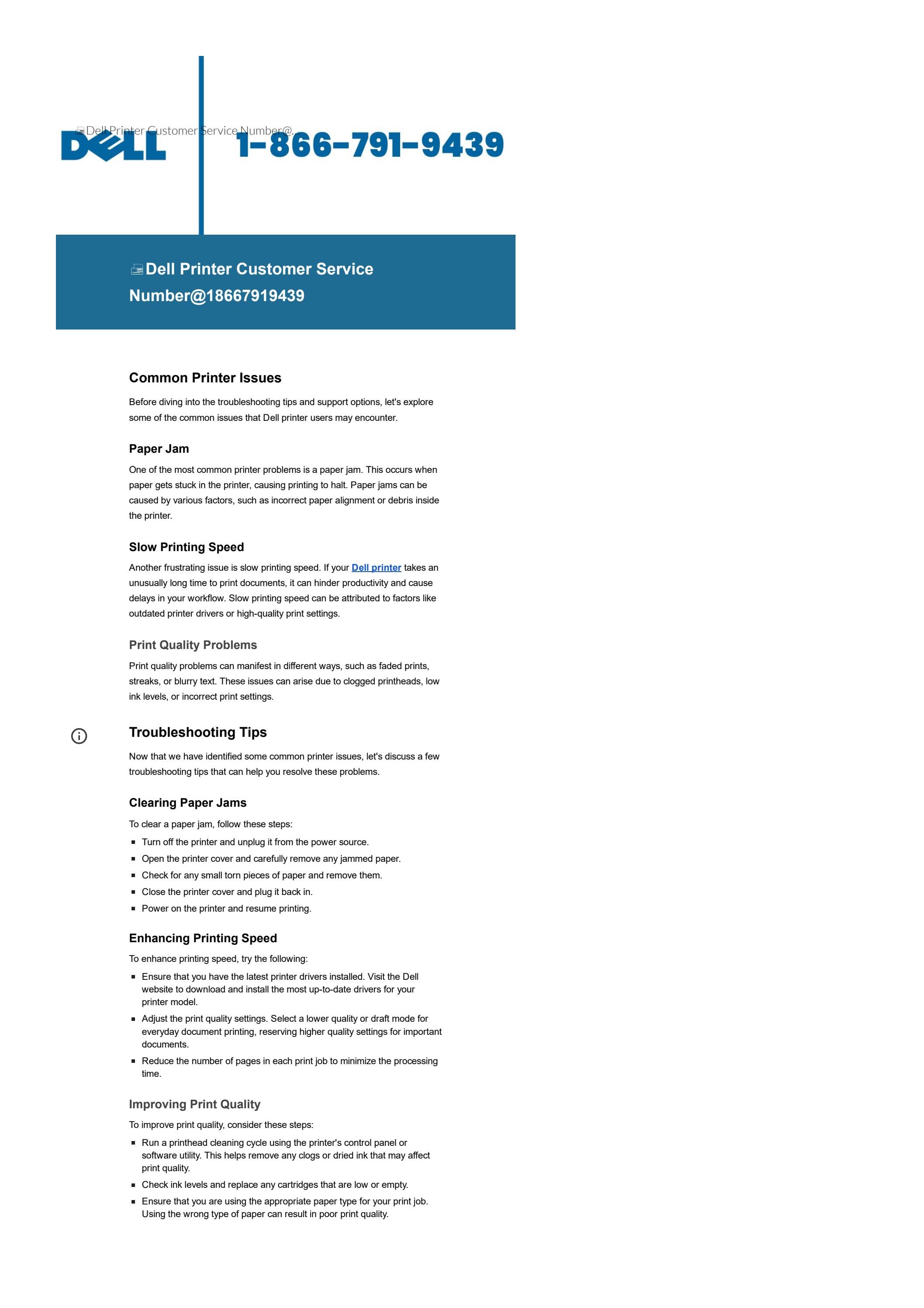 Dell printer customer care18667919439 by dellprinternumber Issuu