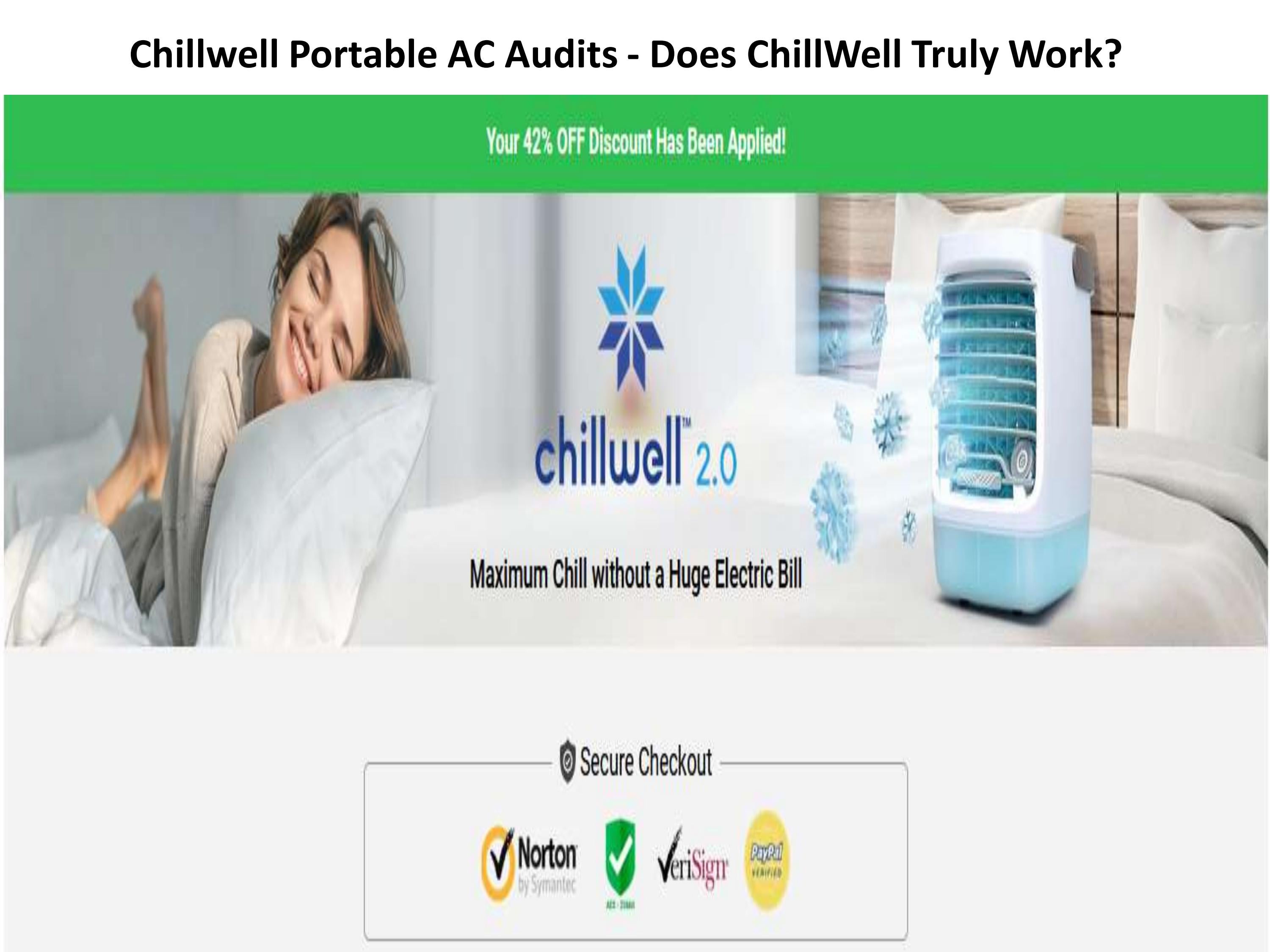 Dissimilar to your huge cooling units Chillwell Portable AC by