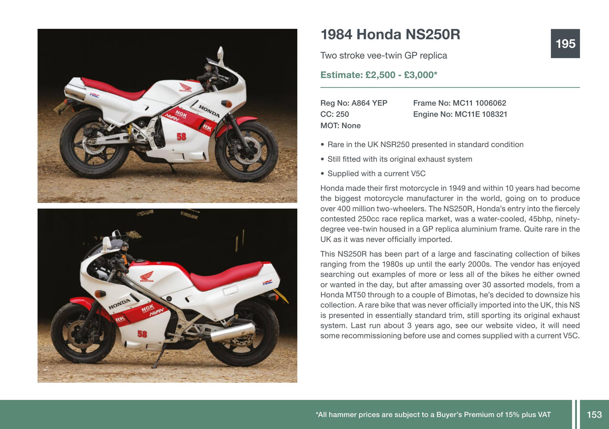 H&H Classics | An Auction of Classic Motorcycles & Vintage