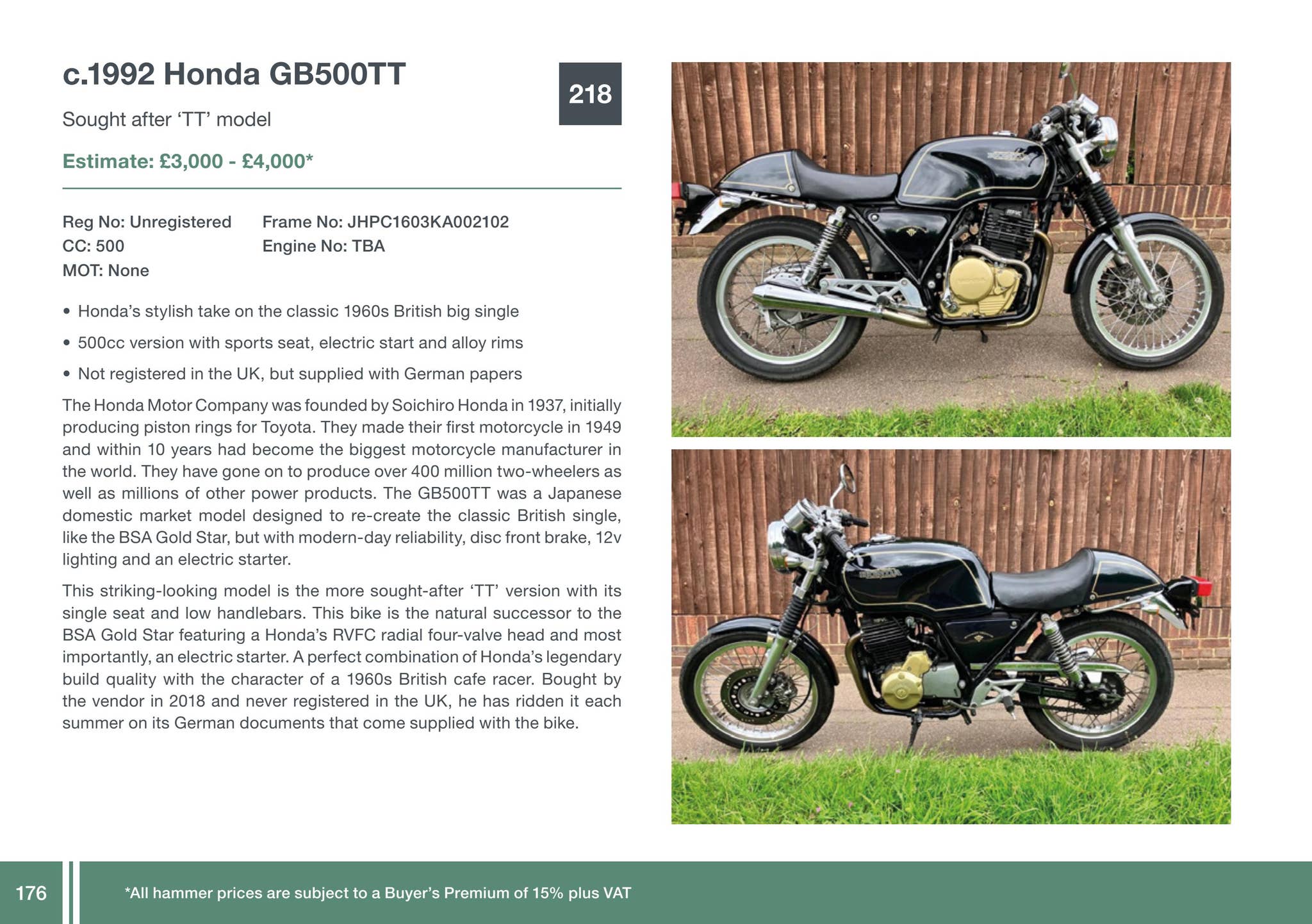 H&H Classics | An Auction of Classic Motorcycles & Vintage 