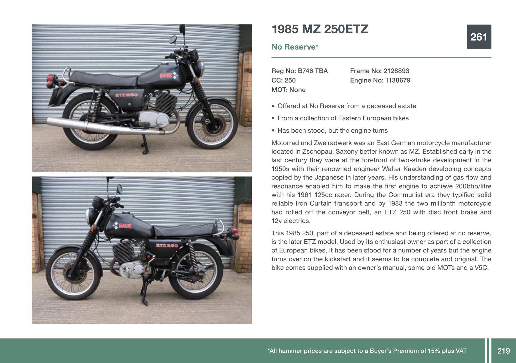 H&H Classics | An Auction of Classic Motorcycles & Vintage