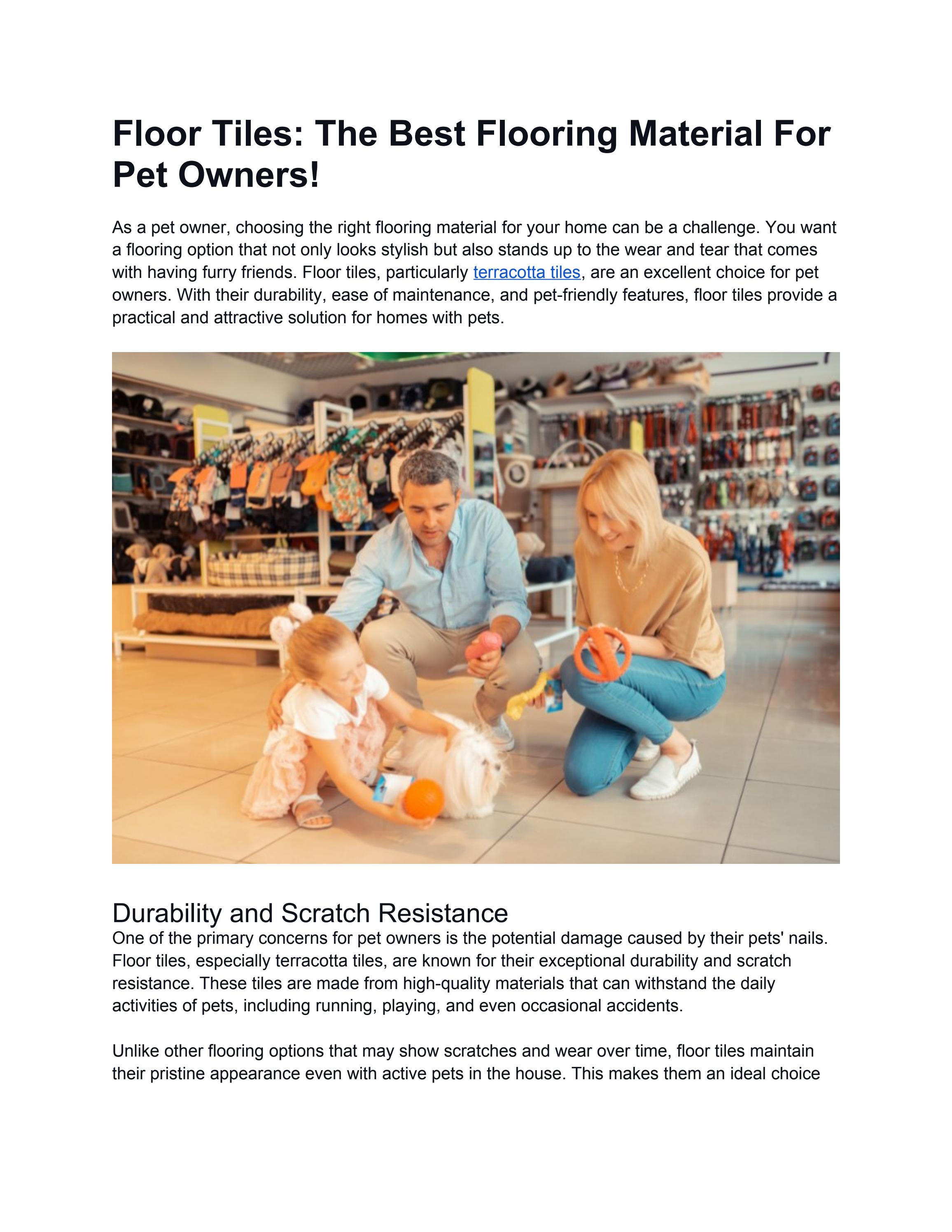 Best Flooring Material For Pet Owners by intialtiles Issuu