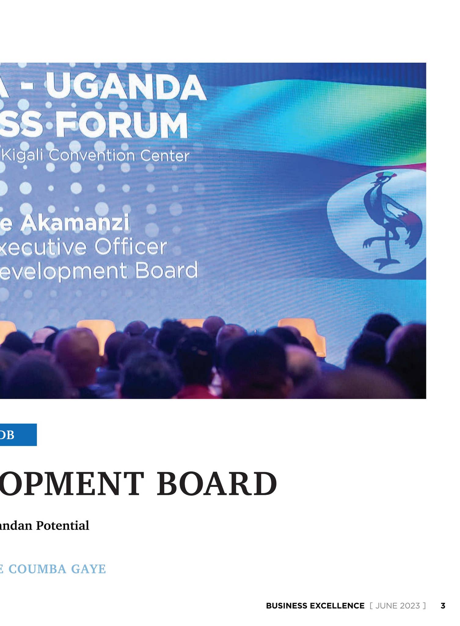 Rwanda Development Board (RDB) by Business Excellence Magazine - Issuu
