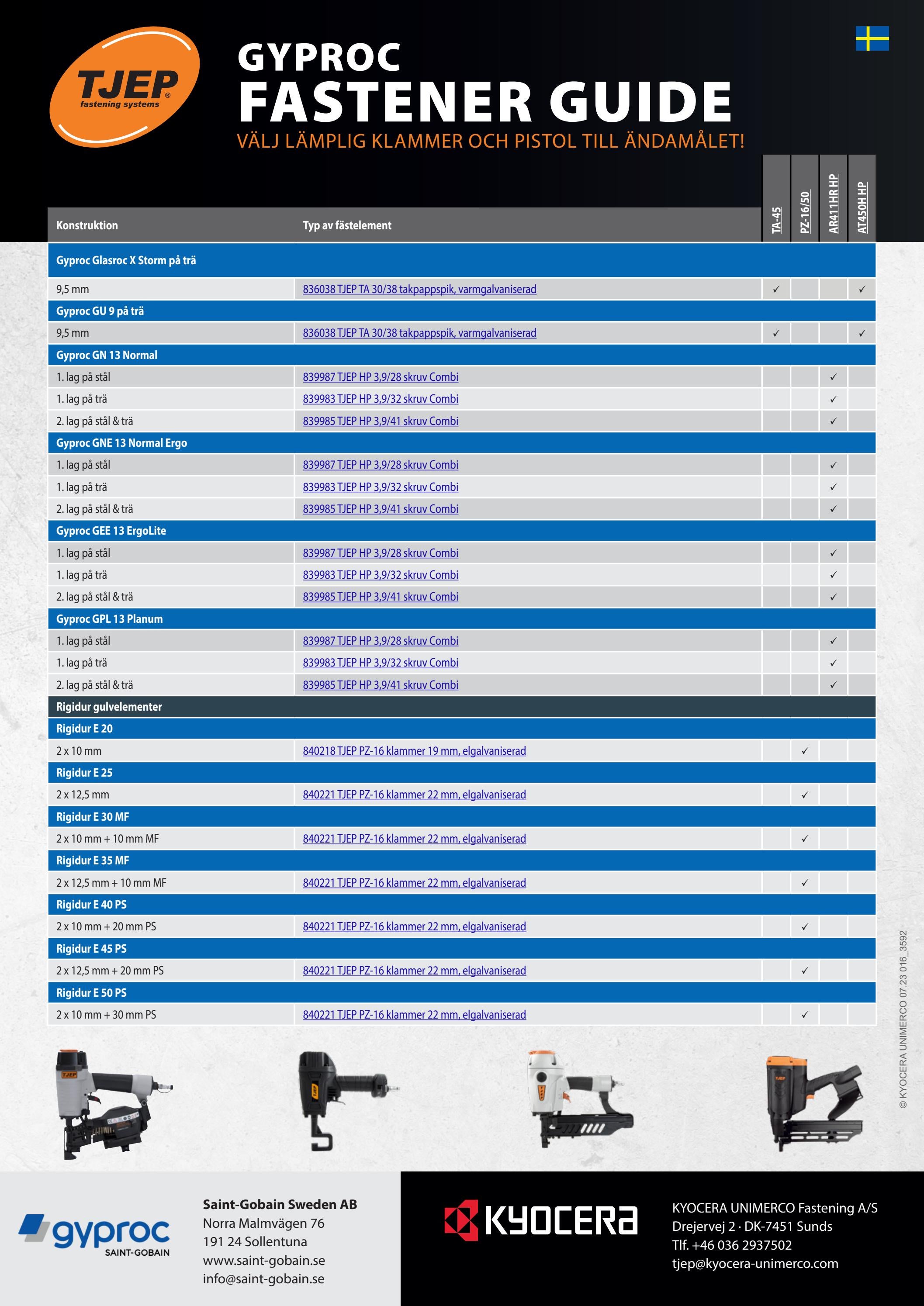 Fastener guide Gyproc (SE) by TJEP Issuu