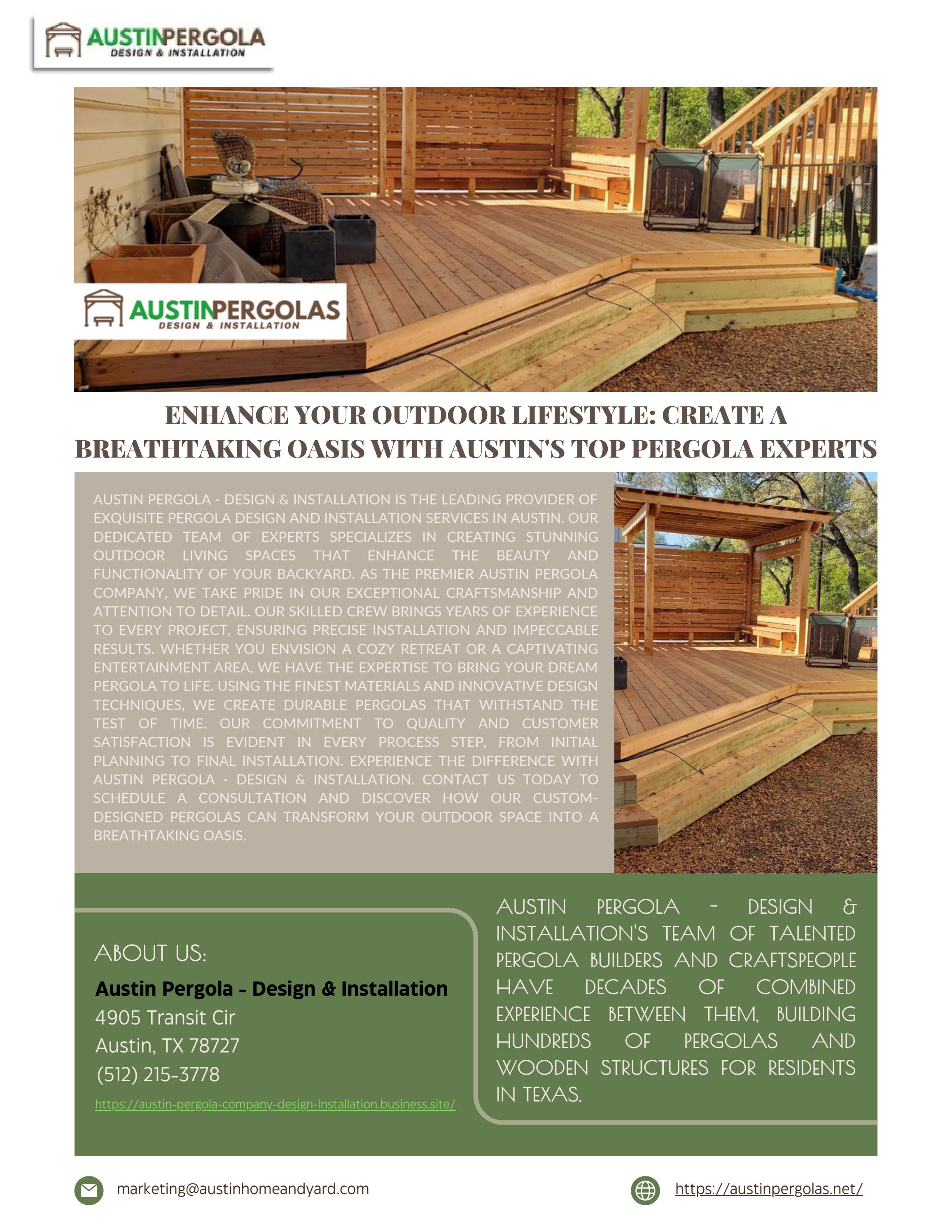 Enhance Your Outdoor Lifestyle Create a Breathtaking Oasis with Austin