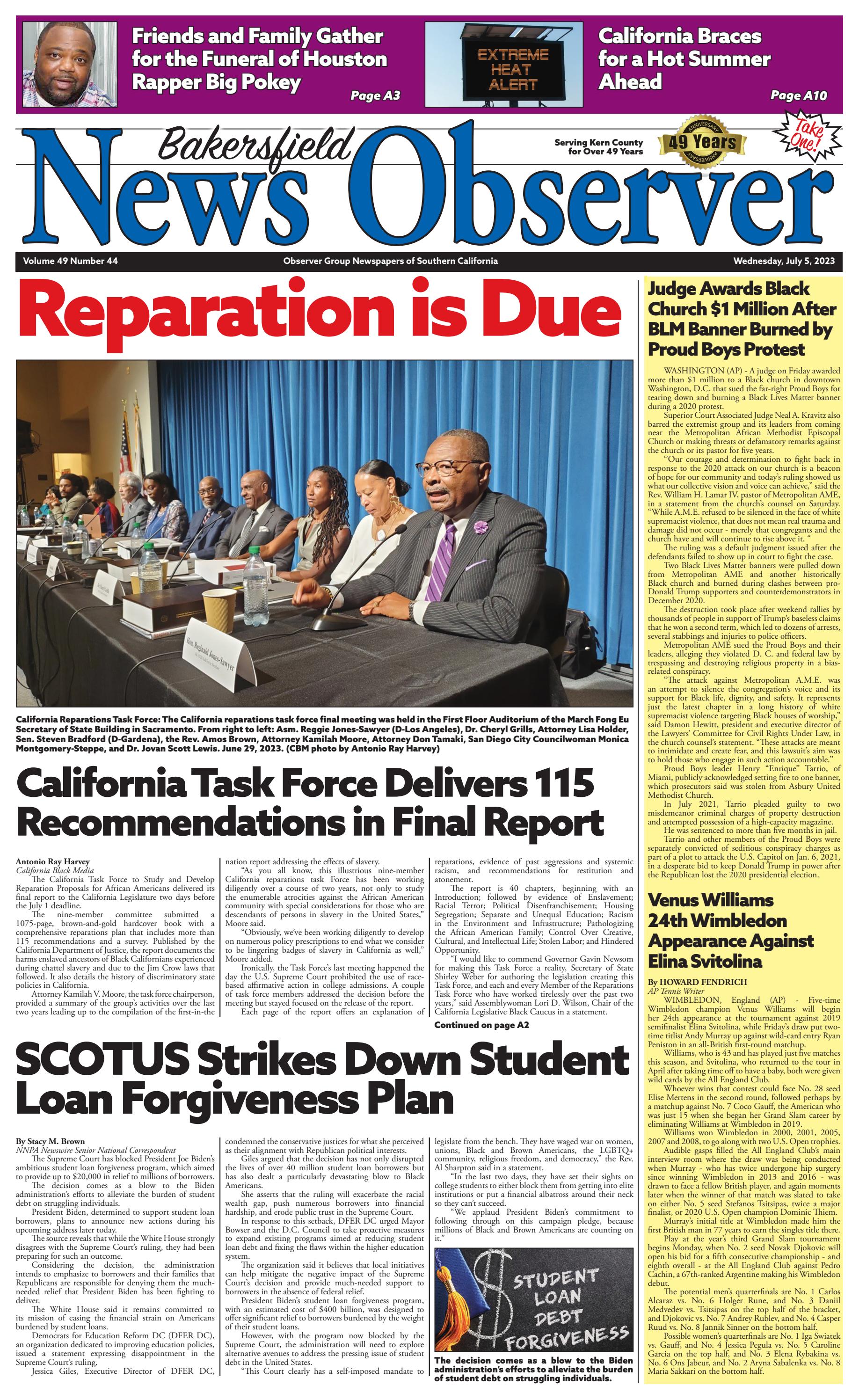 Bakersfield News Observer 7.5.23 by Observer Group Newspapers of