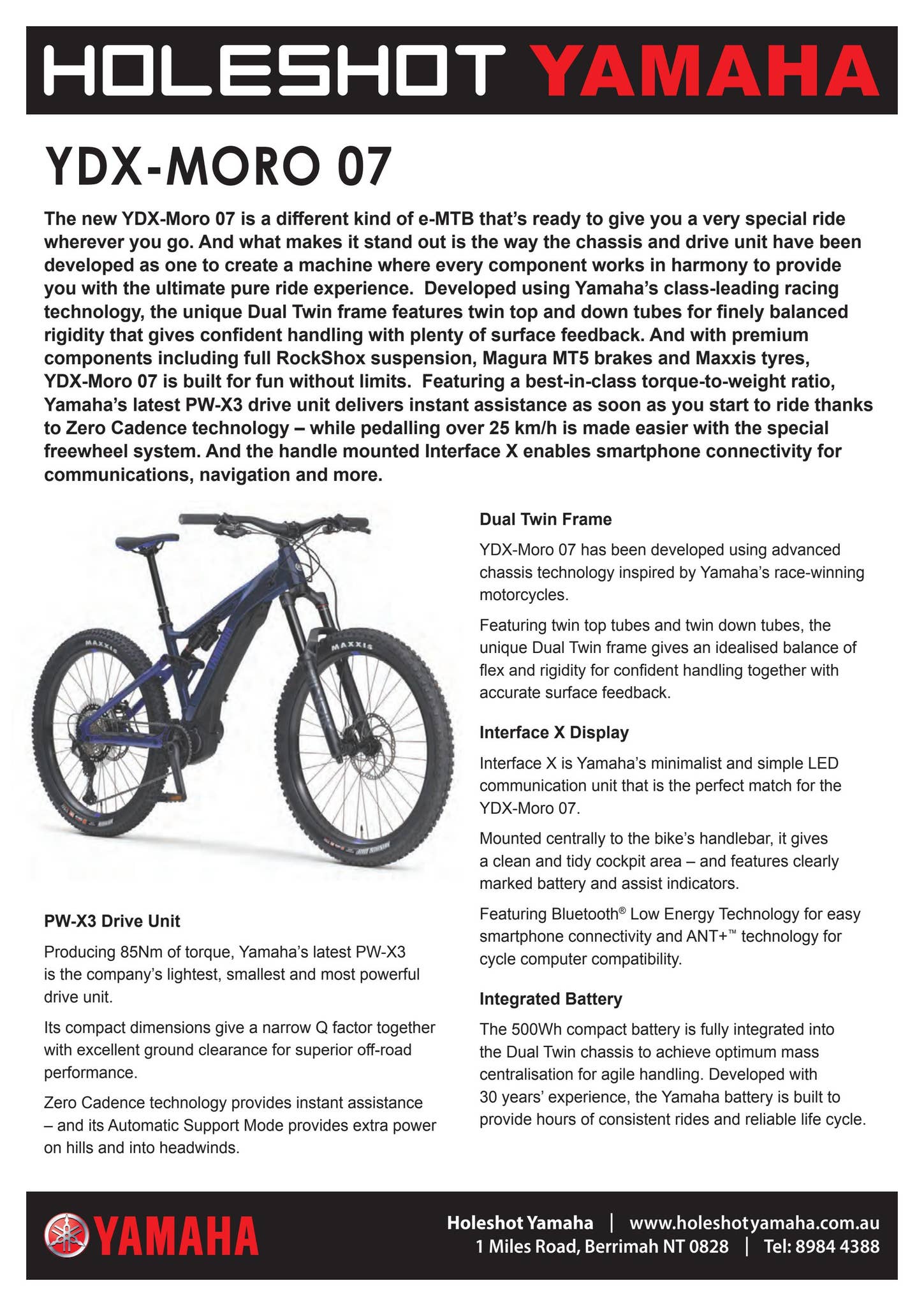 YDX-Moro 07 E-Bike by holeshotyamaha - Issuu
