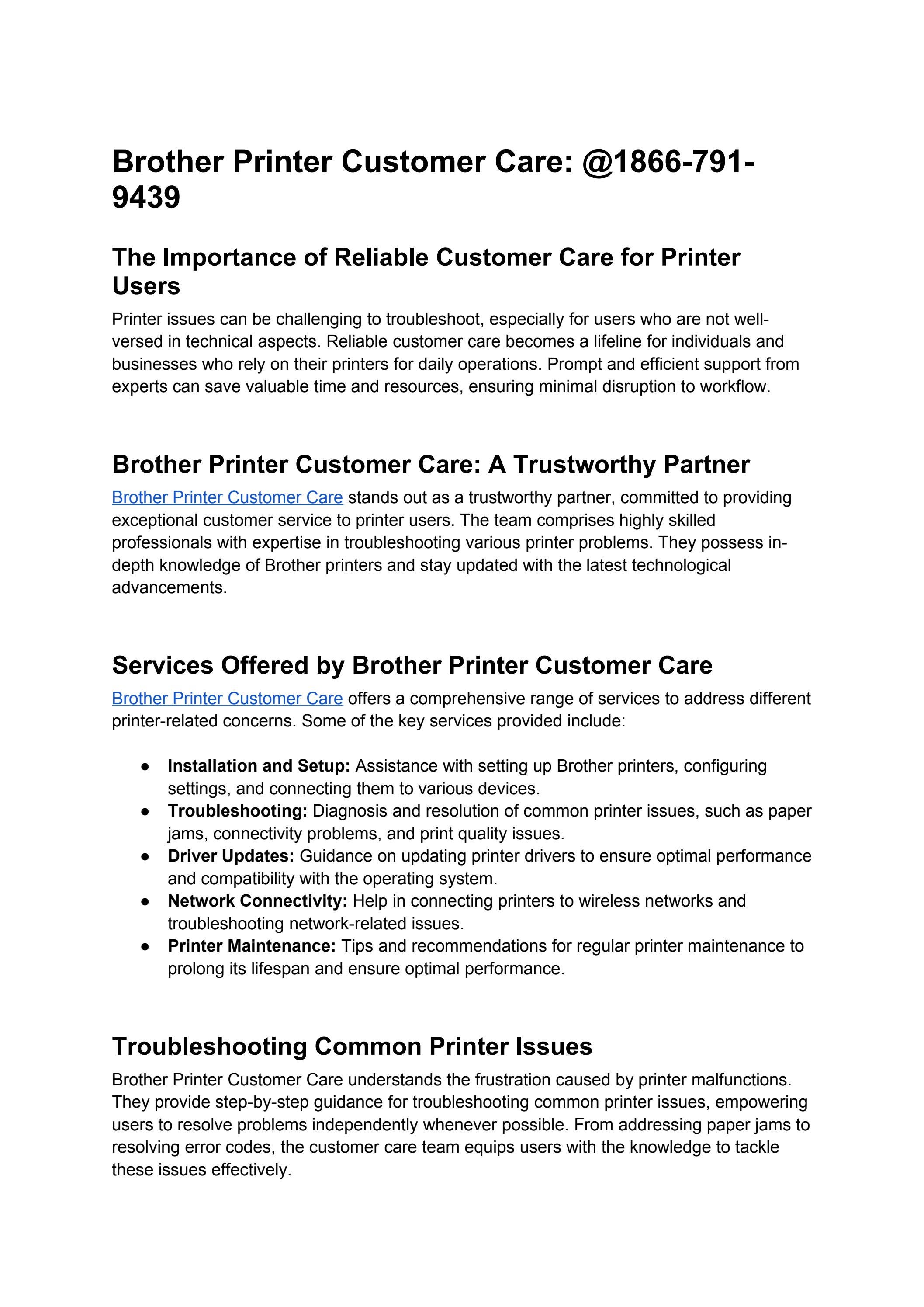 Brother Printer Customer Care 18667919439 by antiusa Issuu