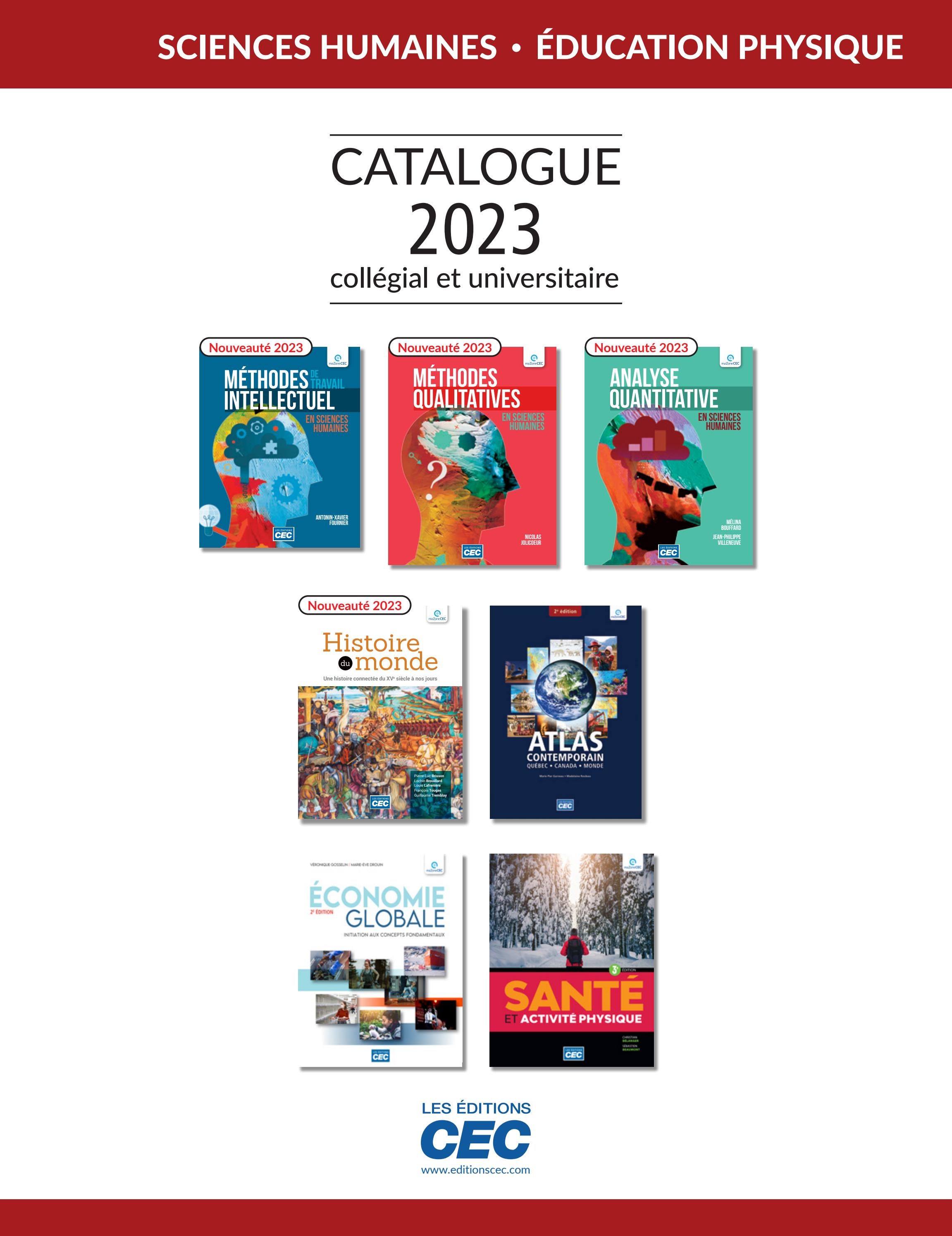 Catalogue Sciences humaines été 2023 by Les Éditions CEC Issuu