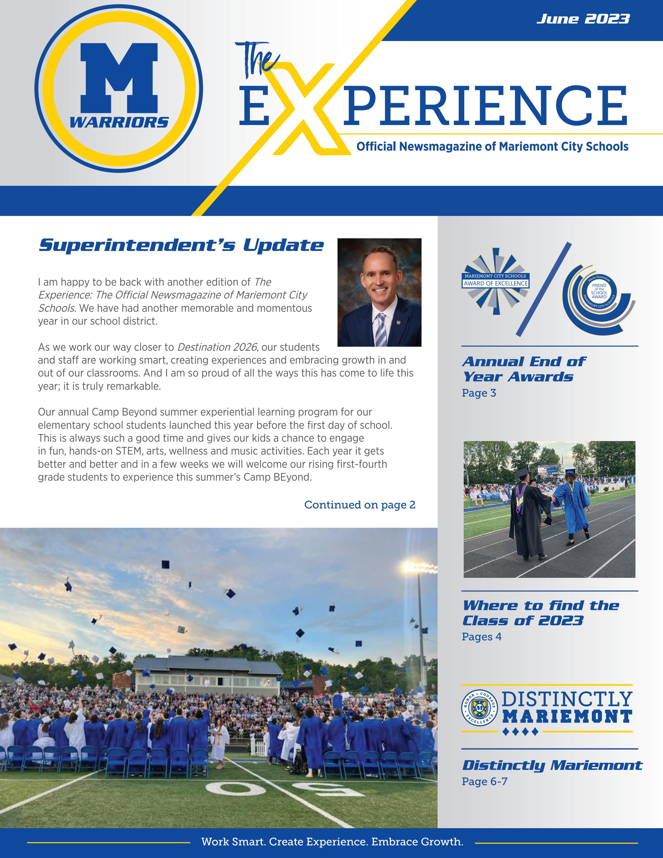 The Experience Newsmagazine June 2023 by Mariemont City School