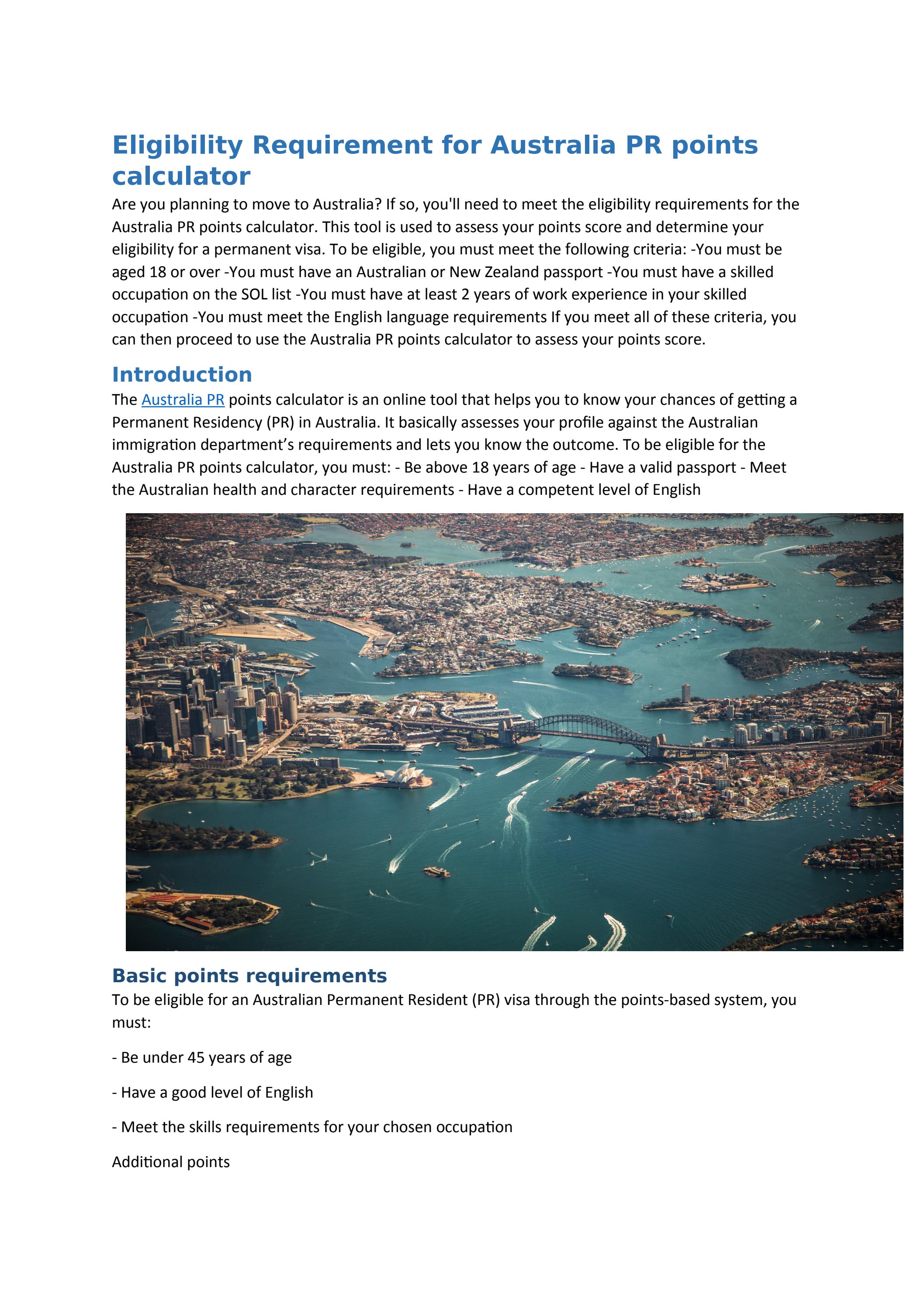 Australia PR points calculator by vinitha jayavel Issuu