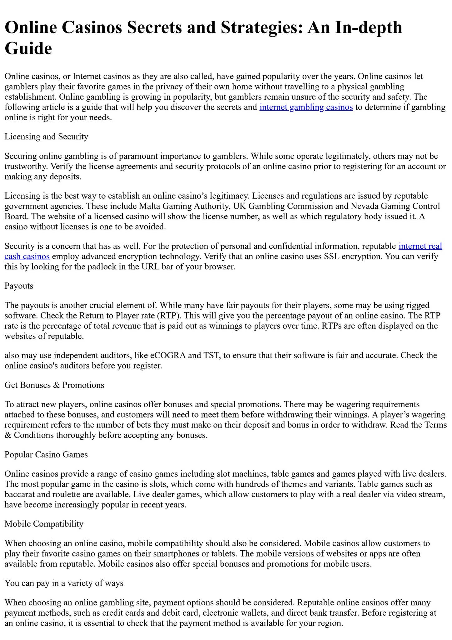 The guidelines for the video The guidelines for the video