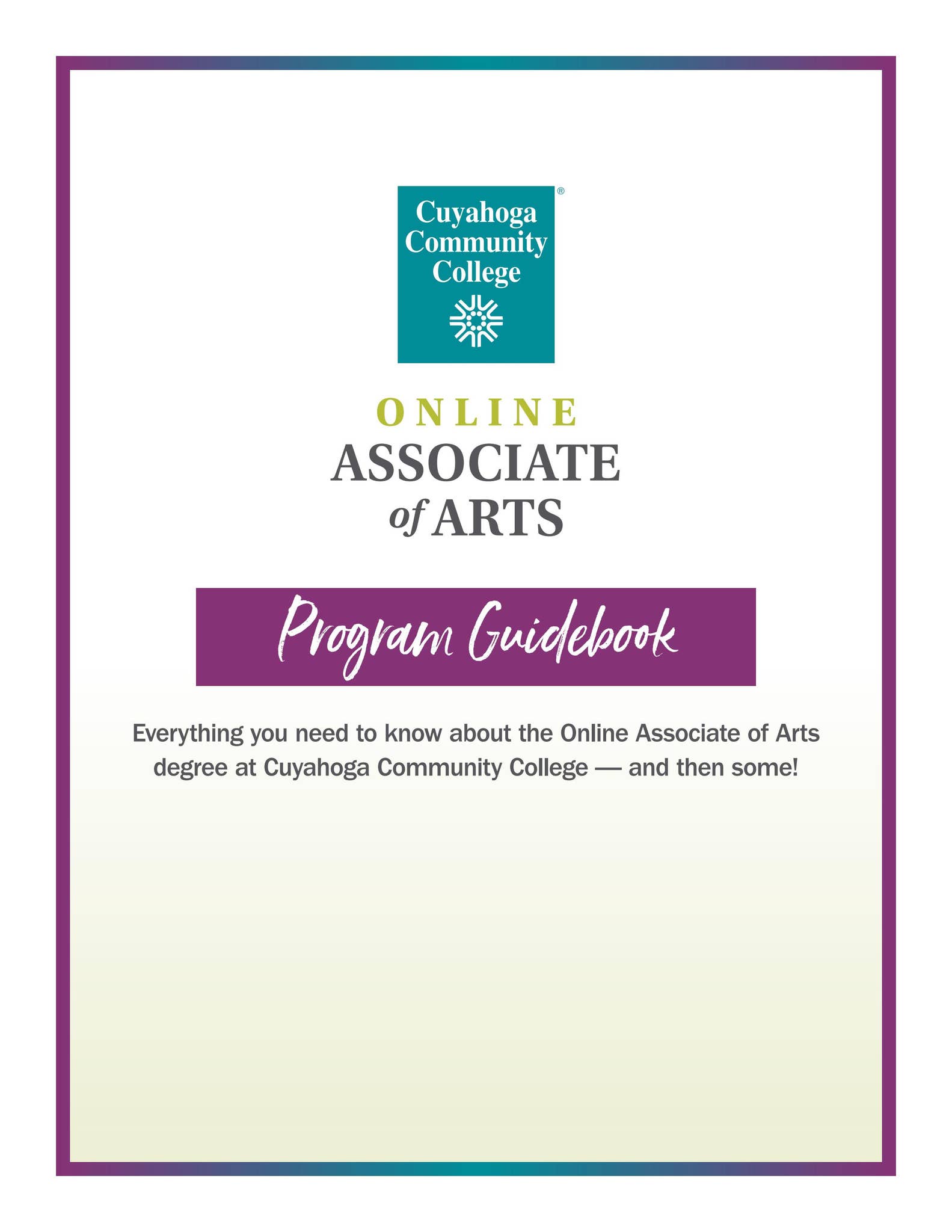 Online AA Program Guidebook by Cuyahoga Community College - Issuu