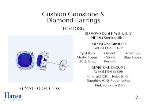 Gemstone × Diamond Earrings In Sterling Silver 夏季 /Fall 2023 第 3 页
