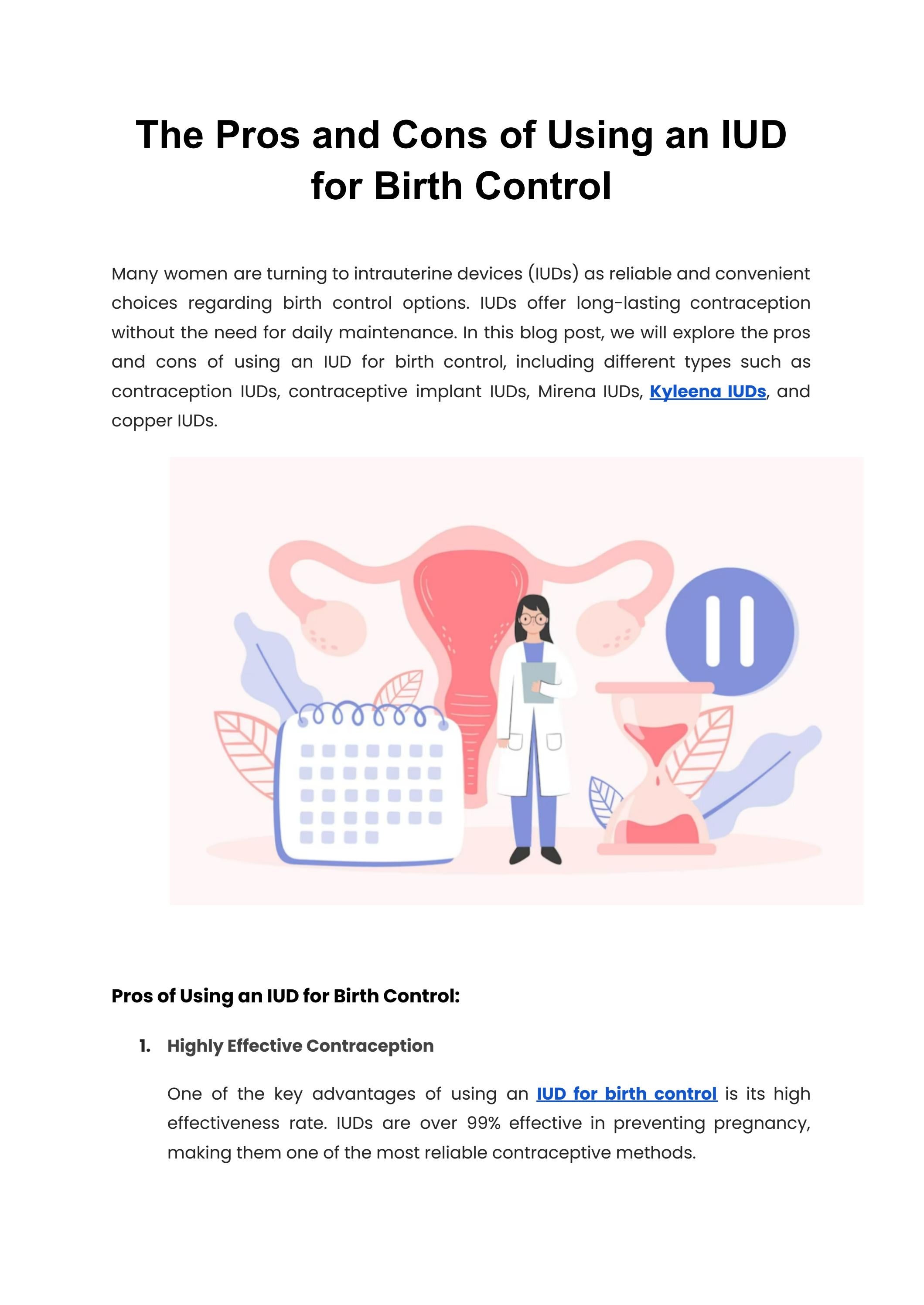 The Pros and Cons of Using an IUD for Birth Control by harrysuze2021