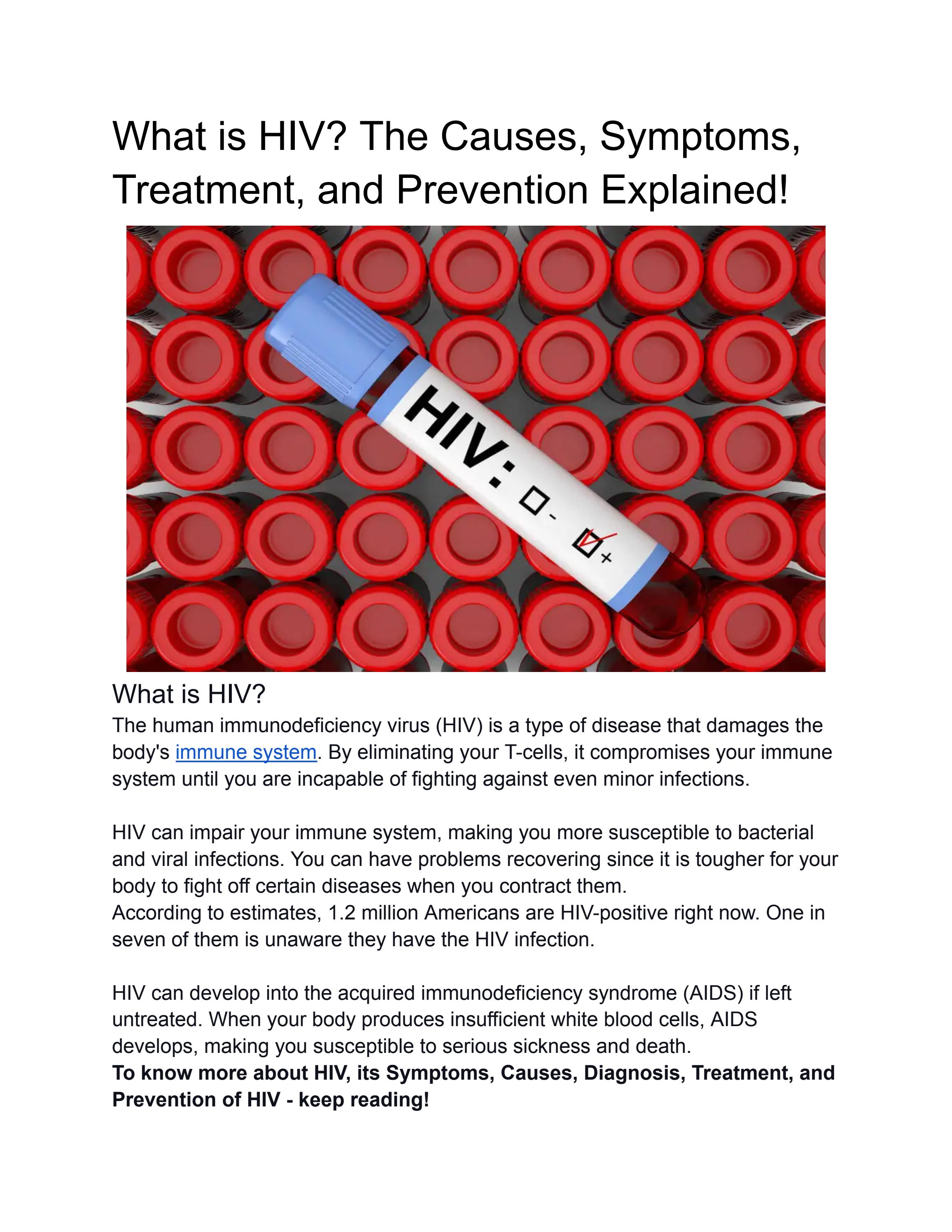 What is HIV? The Causes, Symptoms, Treatment, and Prevention Explained