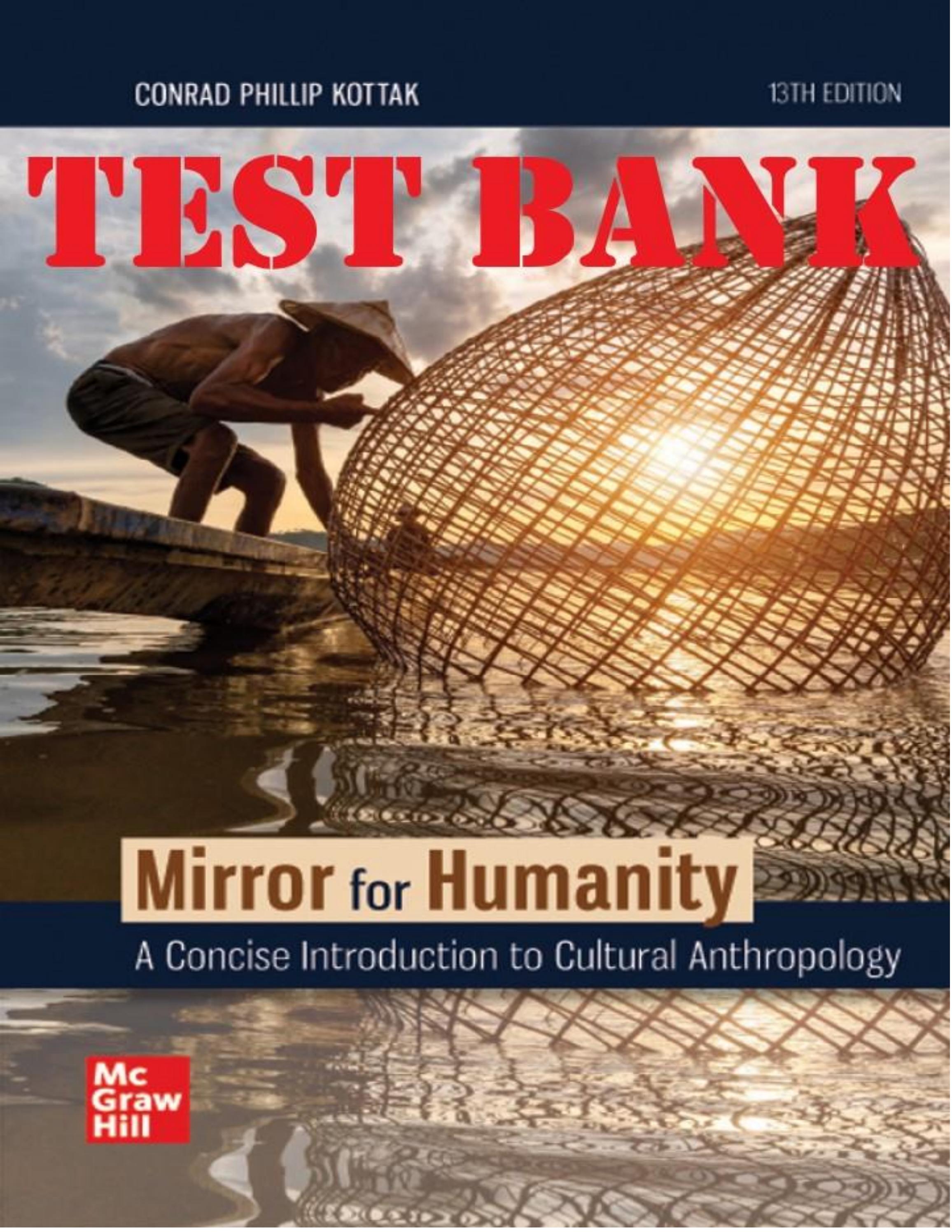 TEST BANK for Mirror for Humanity, A Concise Introduction to Cultural