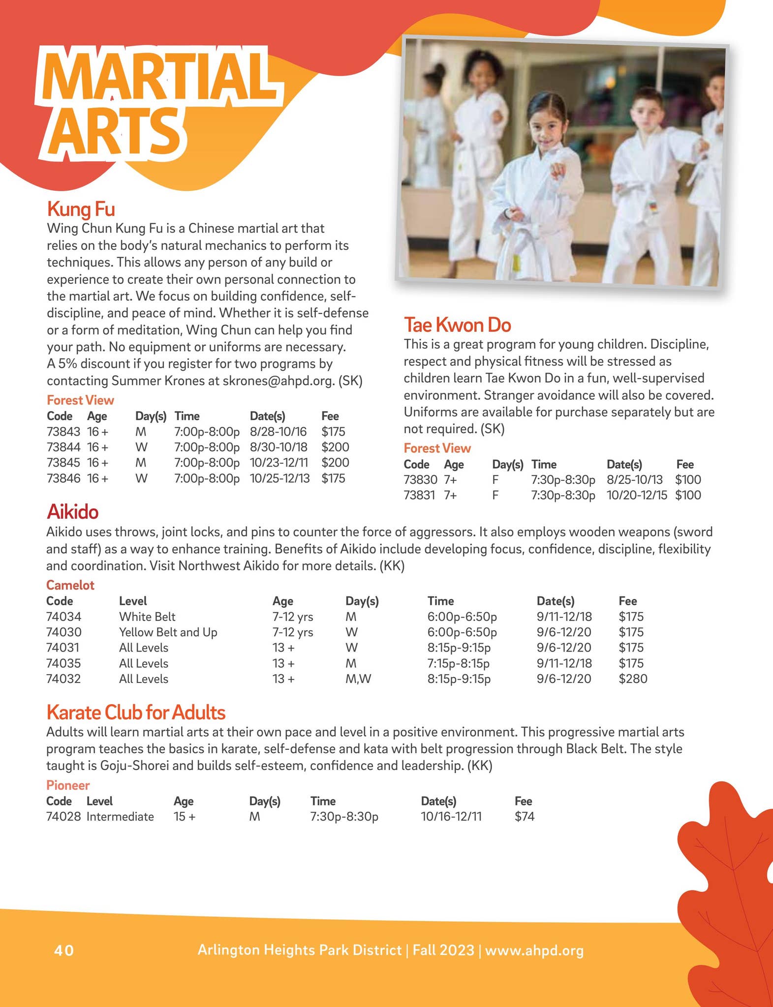AHPD Fall 2023 Program Guide by Arlington Heights Park District - Issuu