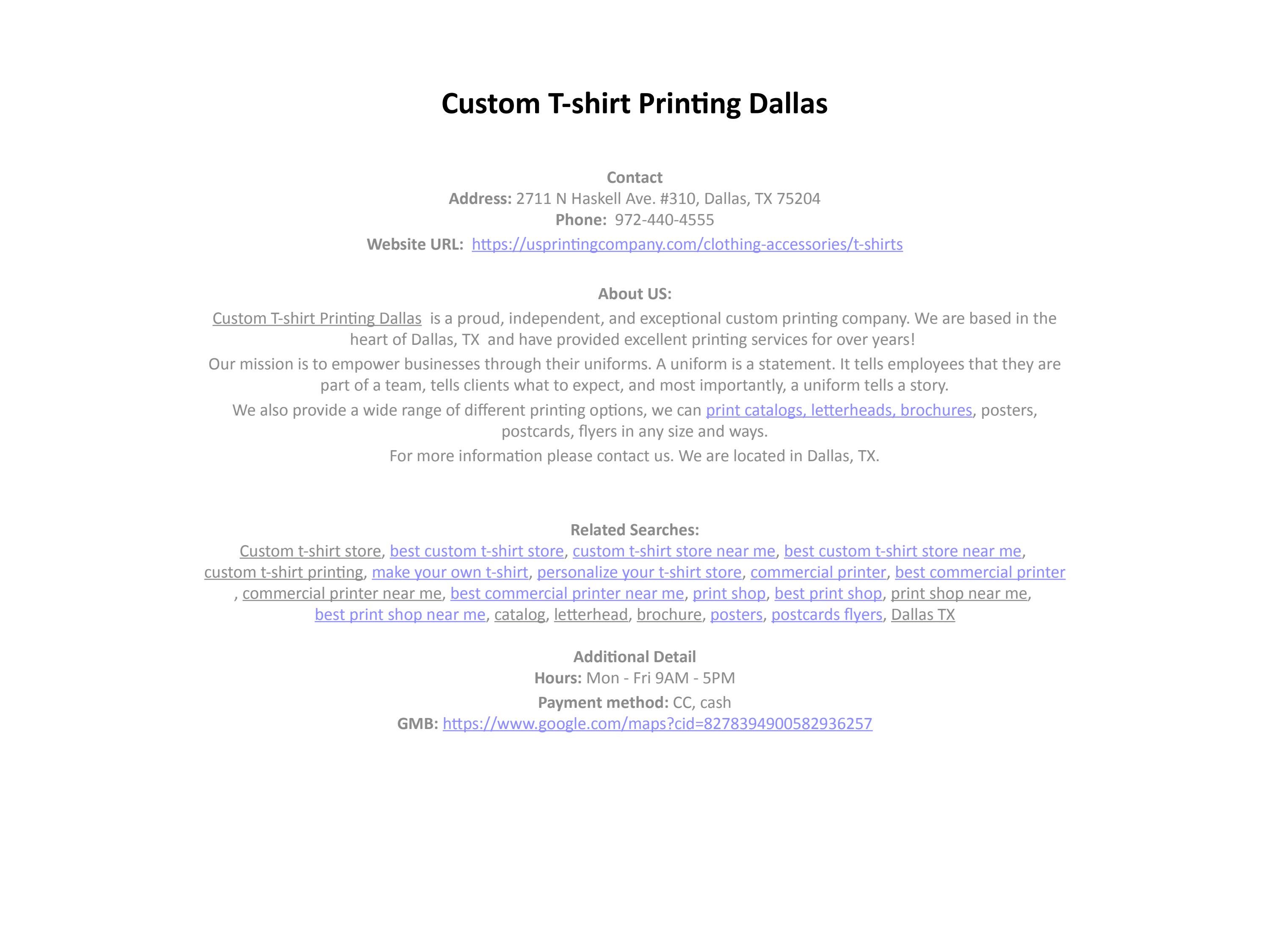 Custom Tshirt Printing Dallas by Custom Tshirt Printing Dallas Issuu