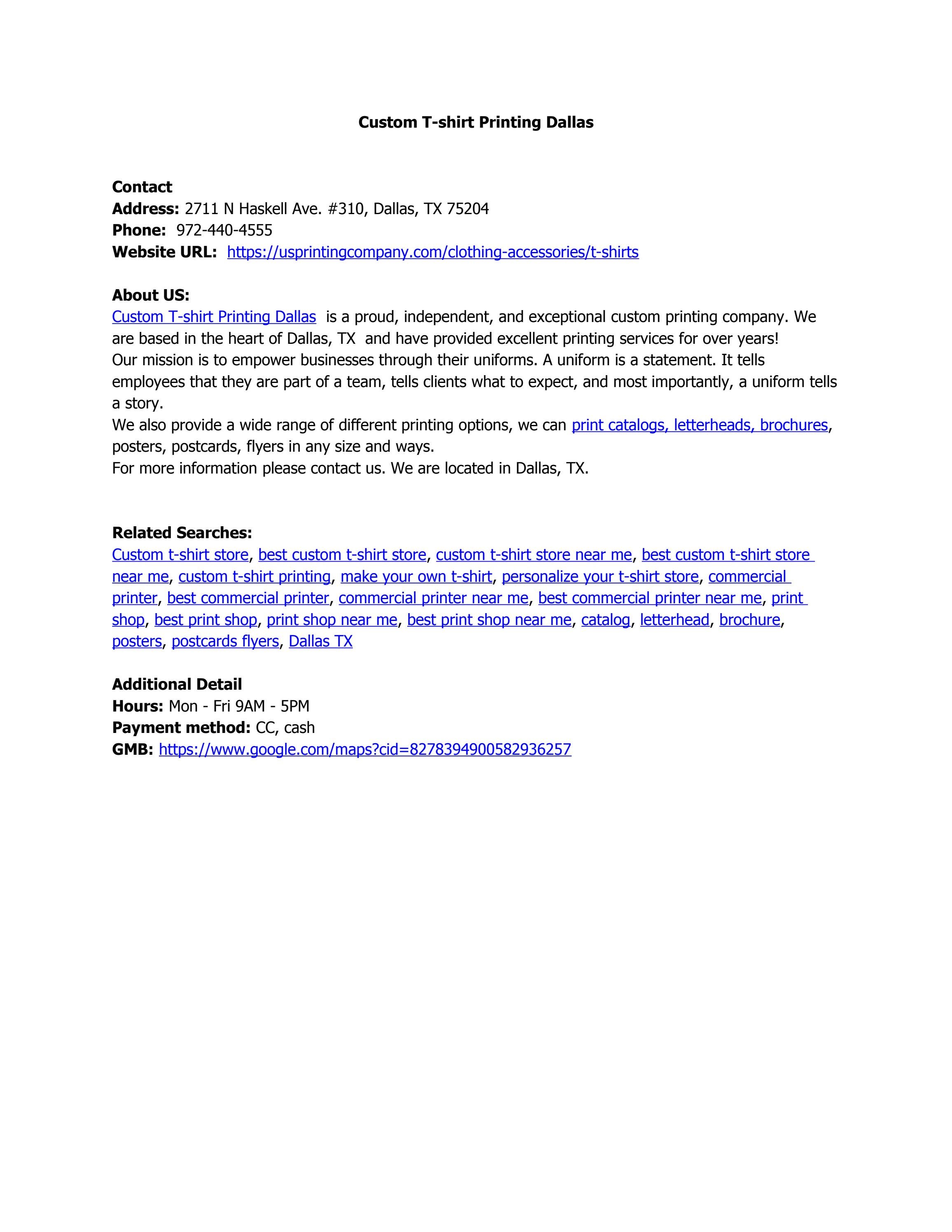 Custom Tshirt Printing Dallas by Custom Tshirt Printing Dallas Issuu