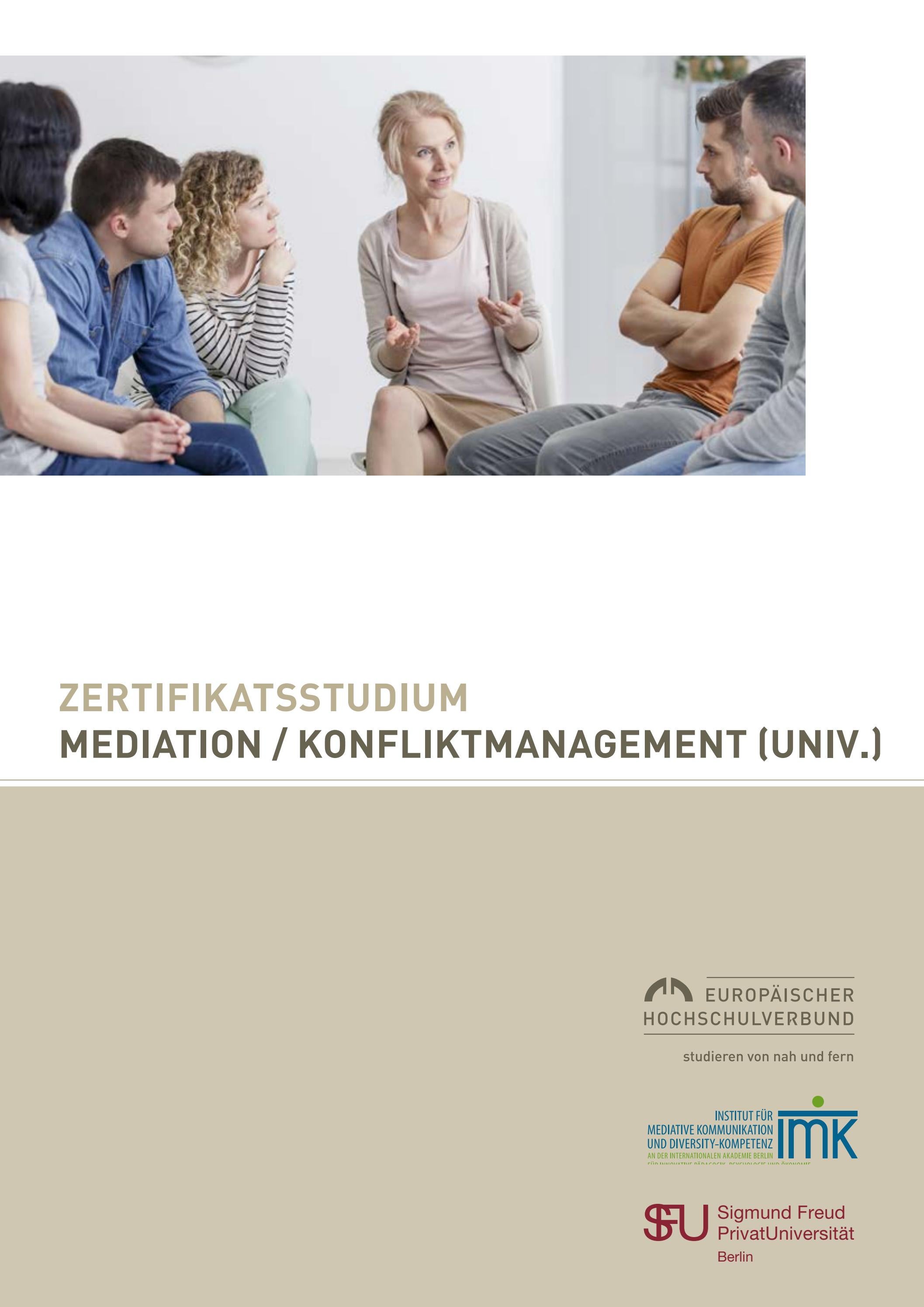 Zertifikatsstudium Mediation by EHV-Fernstudium und Weiterbildung - Issuu