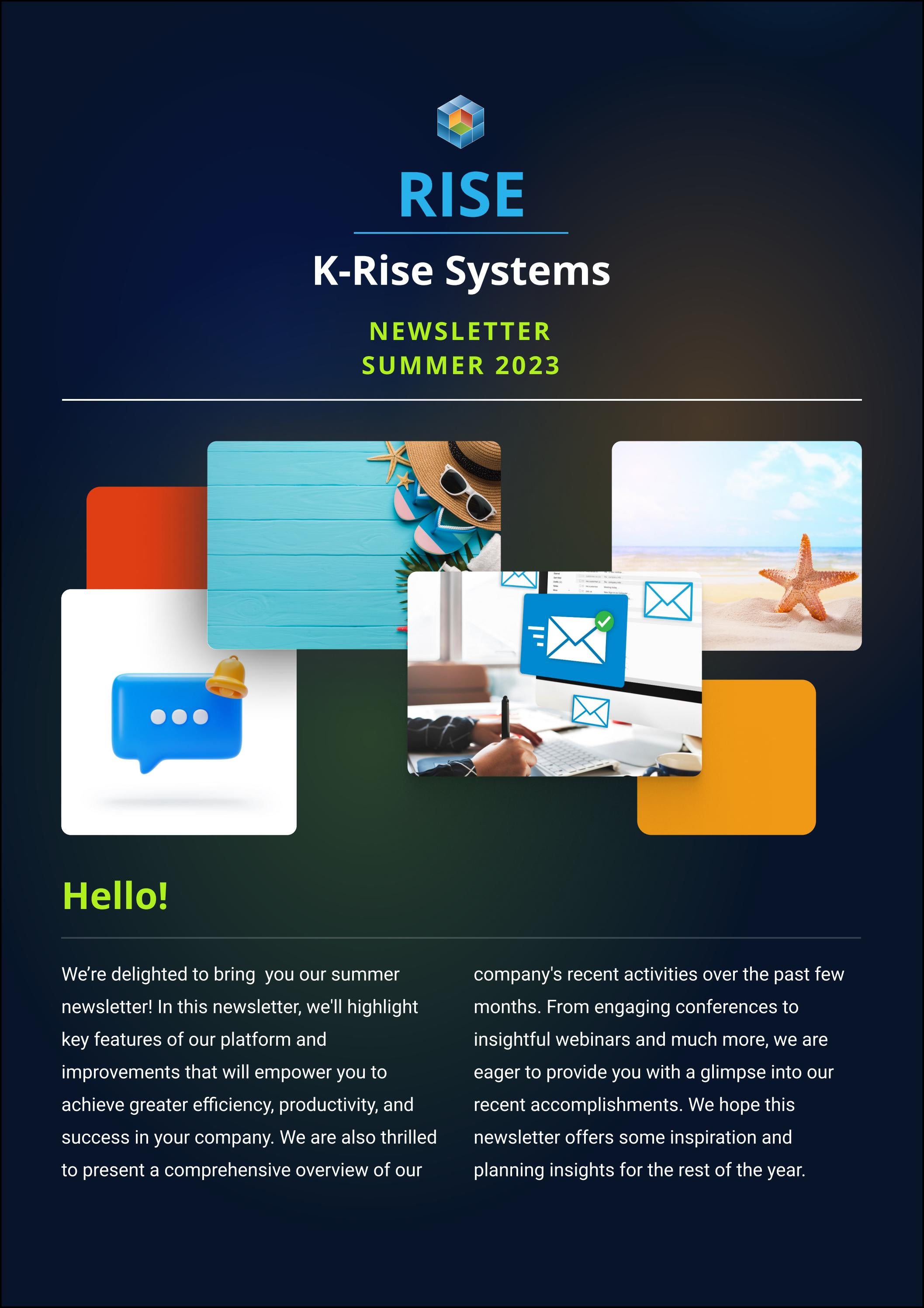 Cor Rise System K-Rise Systems 2023 Summer Newsletter by Rise - from K-Rise Systems ...