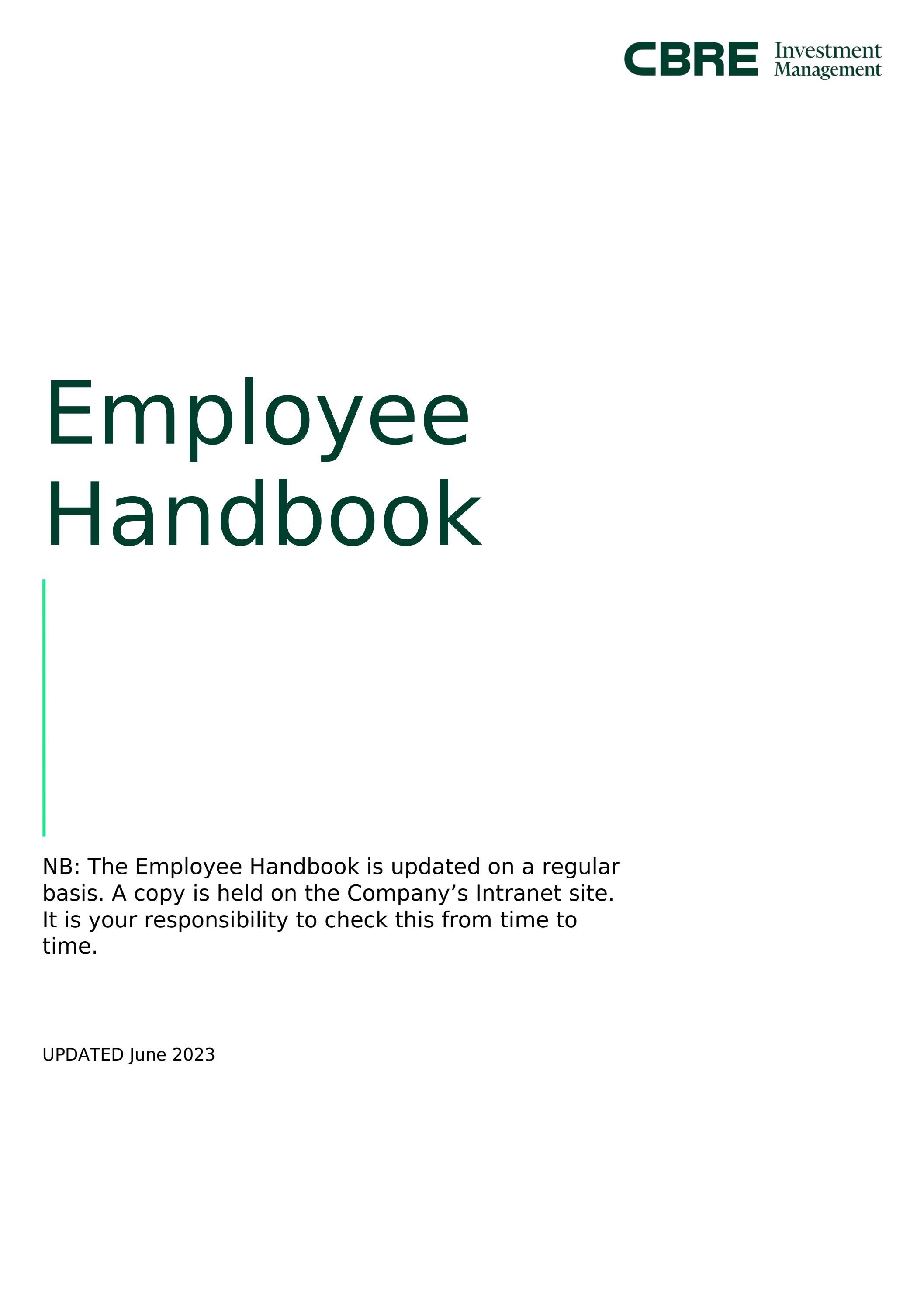 CBRE Investment Management Employee Handbook June 2023 by CBRE-APAC - Issuu