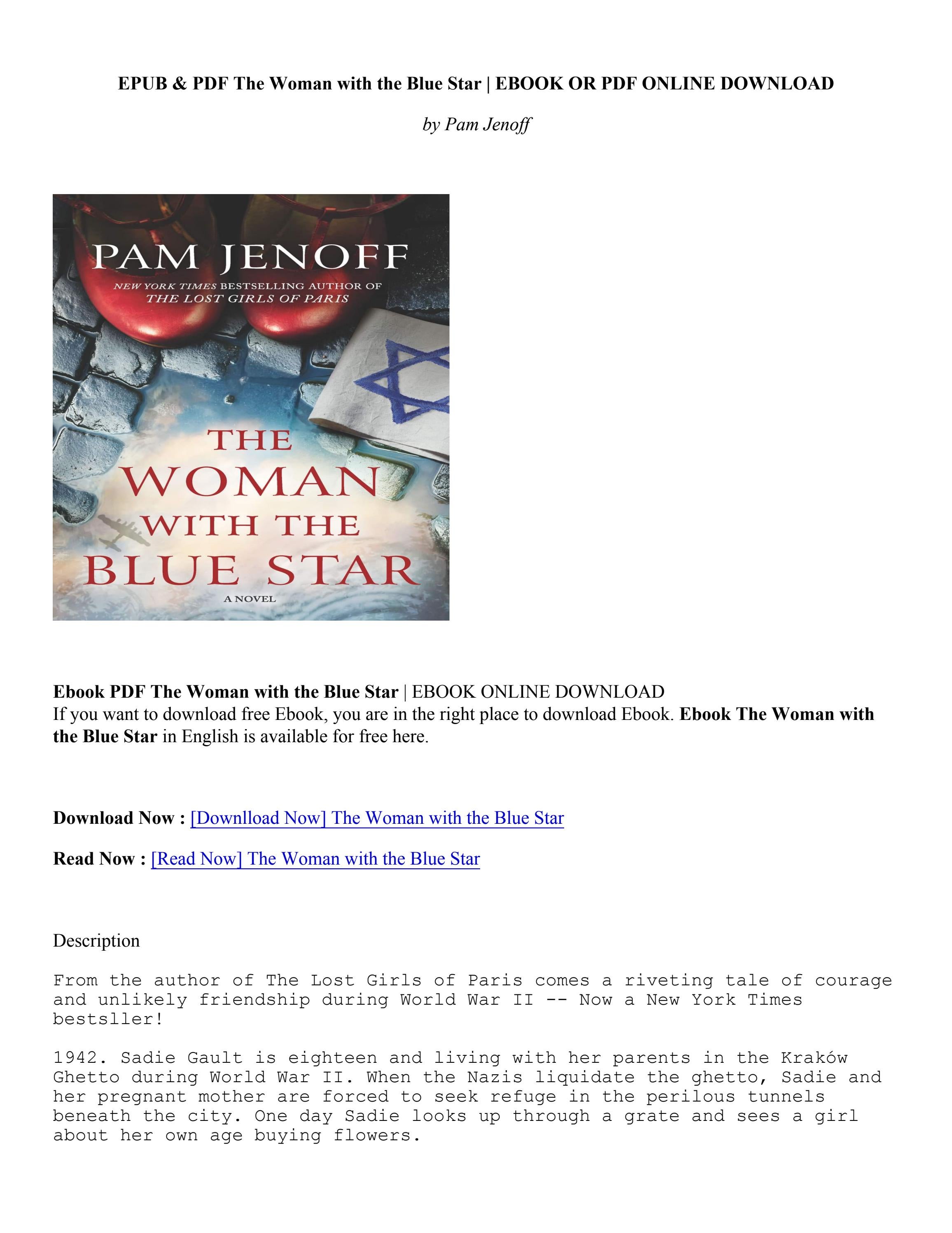 (Download PDF/Epub) The Woman with the Blue Star - Pam Jenoff by