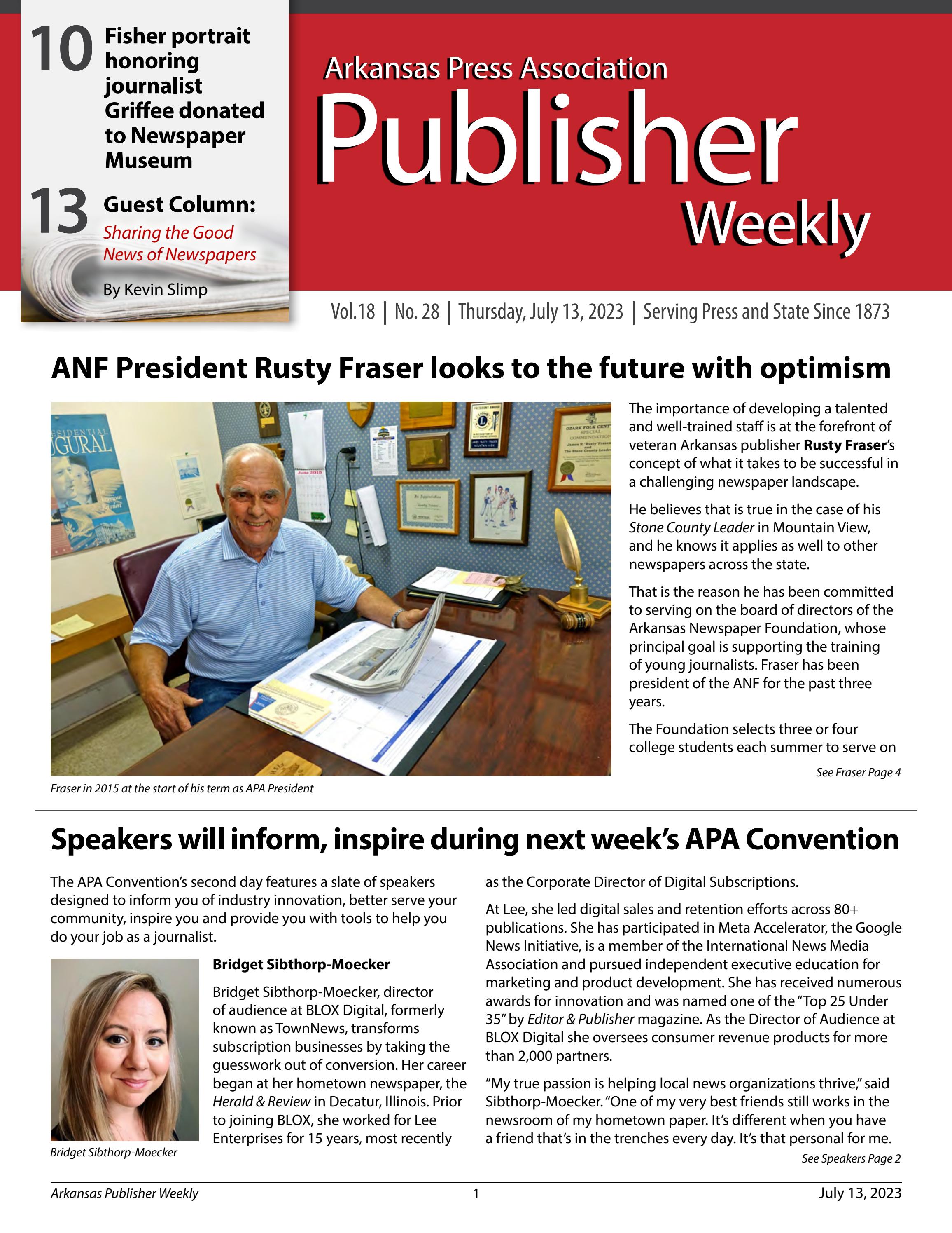 Arkansas Publisher Weekly July 13, 2023 by Arkansas Press Association
