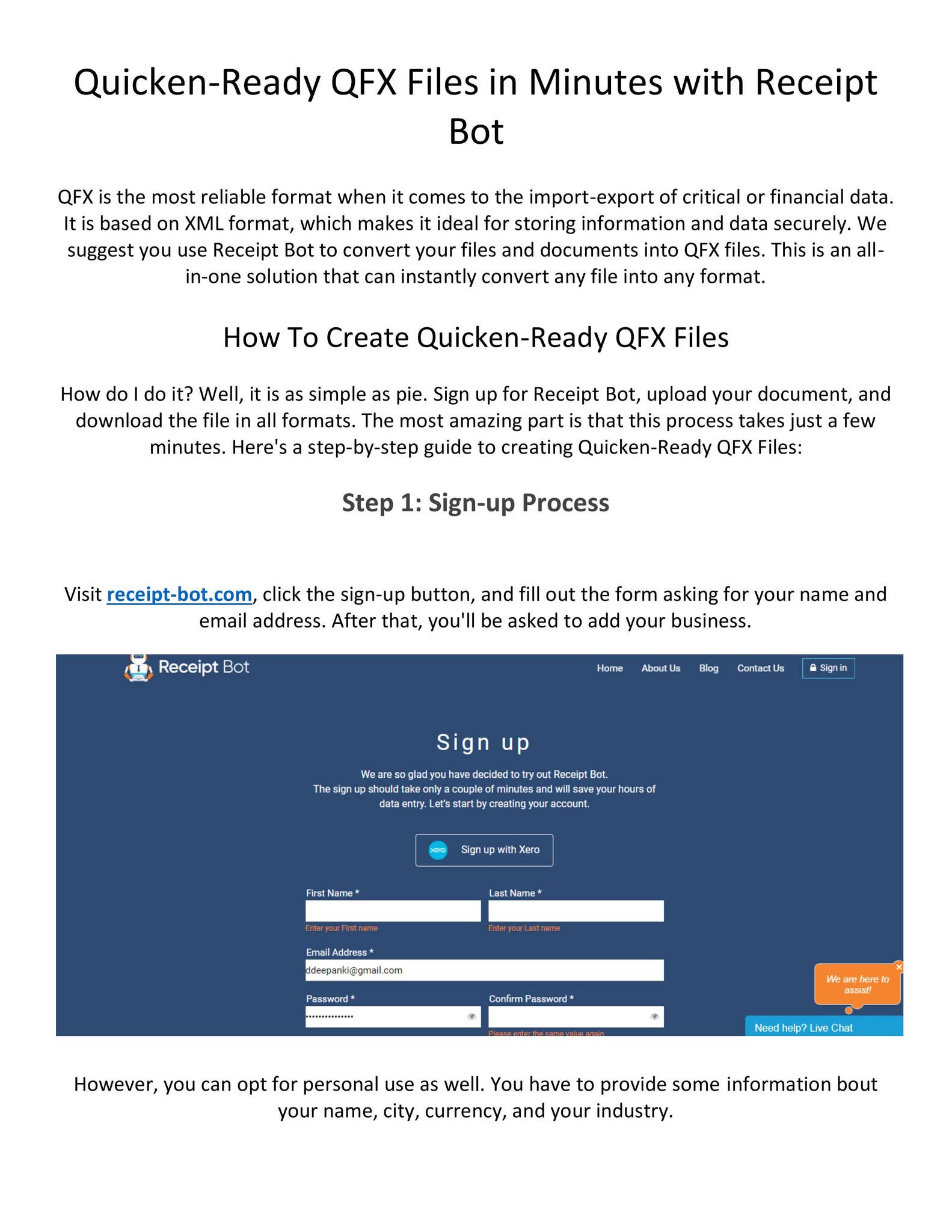 Quicken-Ready QFX Files in Minutes with Receipt Bot by Receipt Bot - Issuu