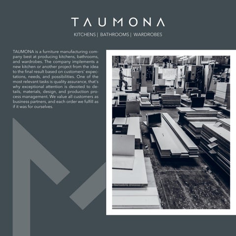 TAUMONA TAU 家具目录 · TAUMONA: 厨房 | 卫浴 | 衣柜 家具 design × producing 第 2 页
