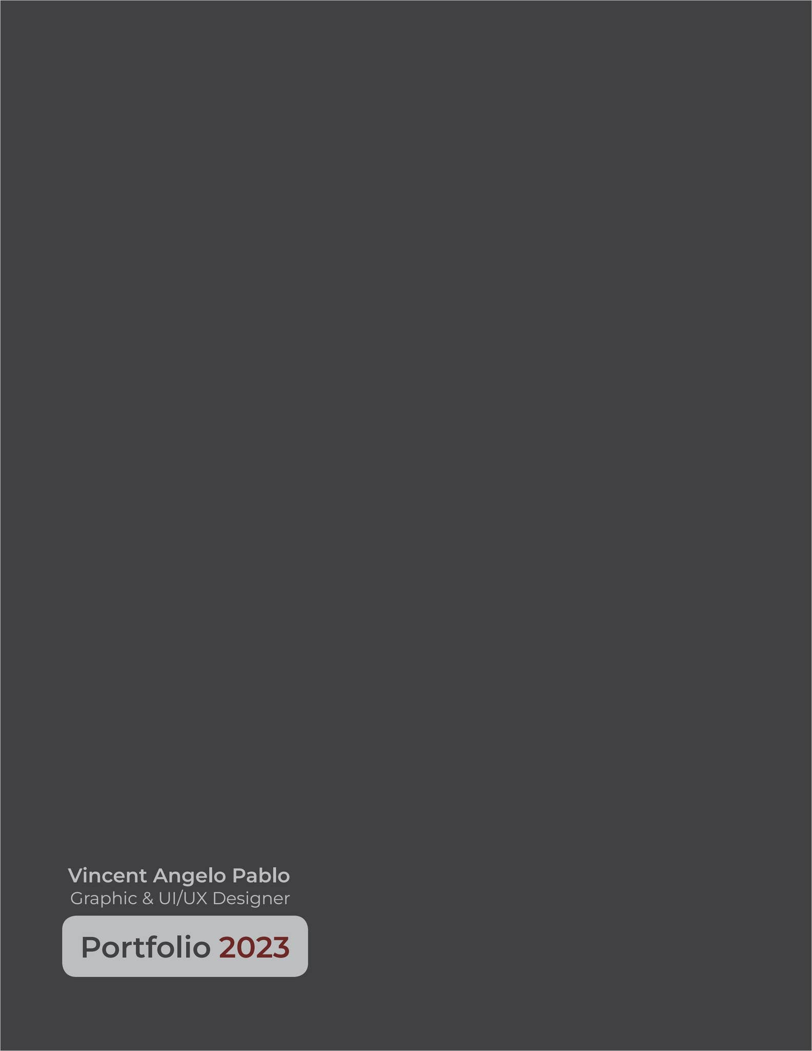 PORTFOLIO 2023 - VINCENT PABLO (Graphic & UI/UX Designer) by Vincent ...