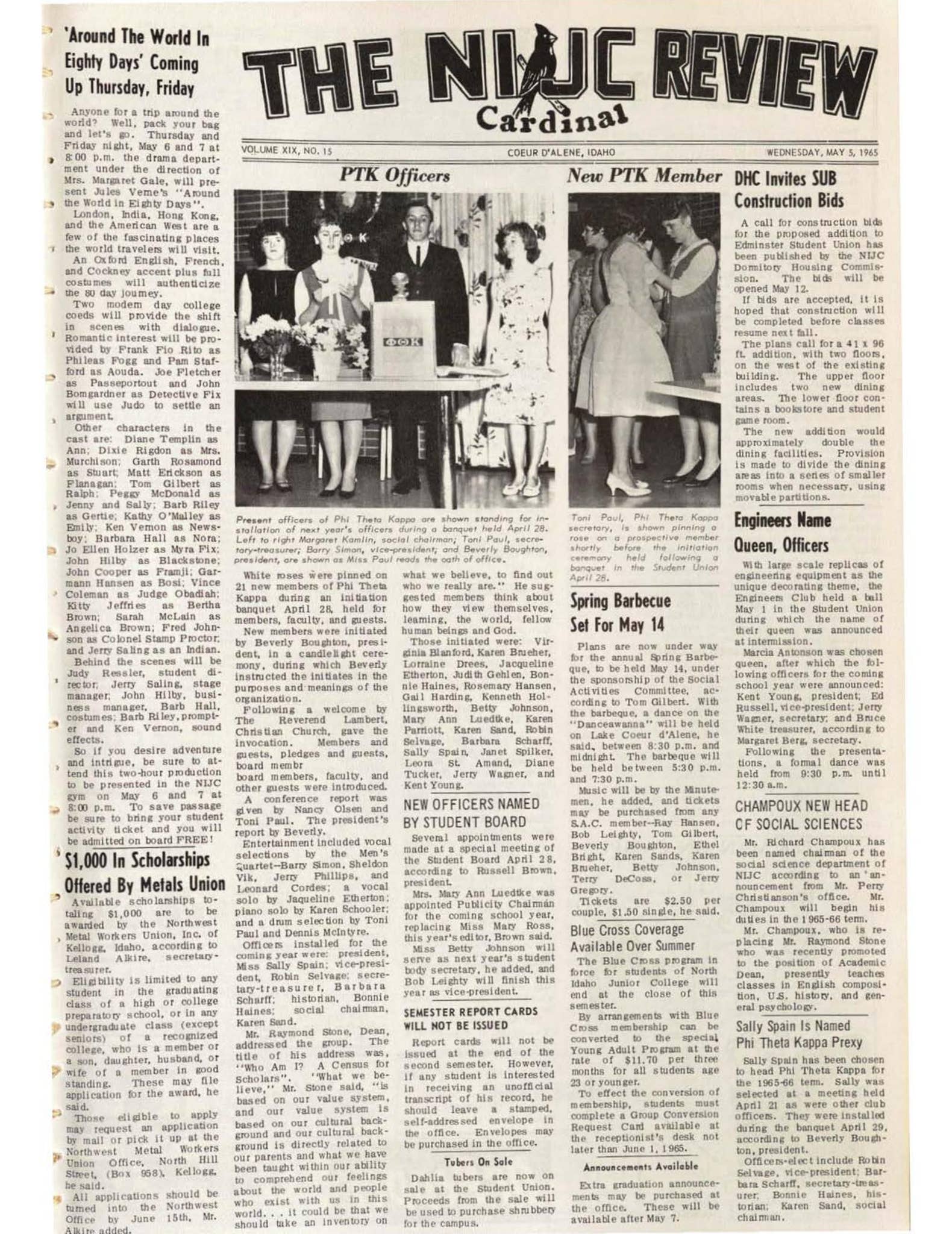 The N.I.J.C. Cardinal Review Vol 19 No 15, May 5, 1965 by Molstead ...