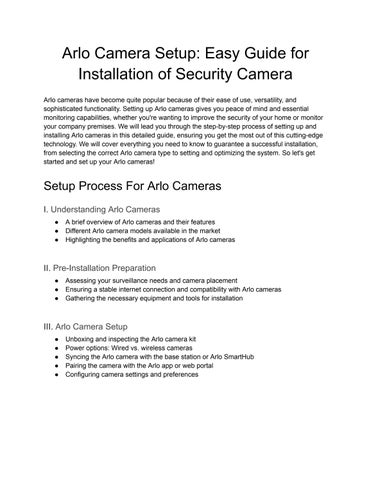How to Connect Arlo Camera  : Step-by-Step Guide