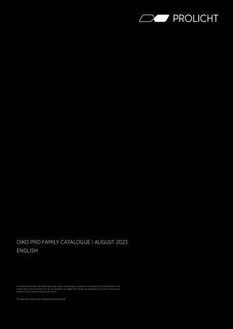PROLICHT 灯饰目录 · OIKO PRO 意文 第 3 页