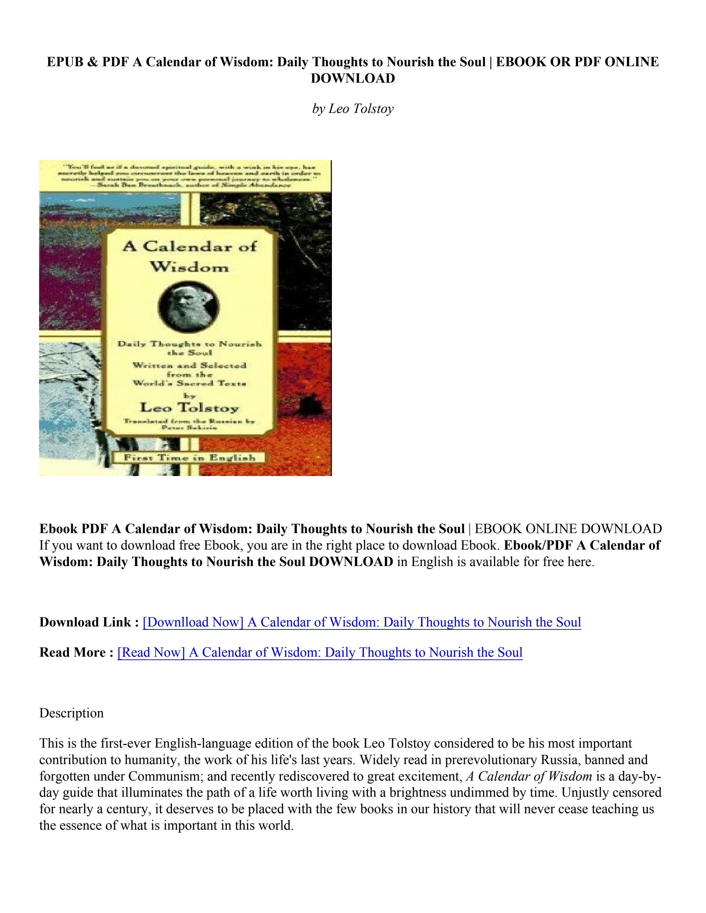 pdf-a-calendar-of-wisdom-daily-thoughts-to-nourish-the-soul-leo